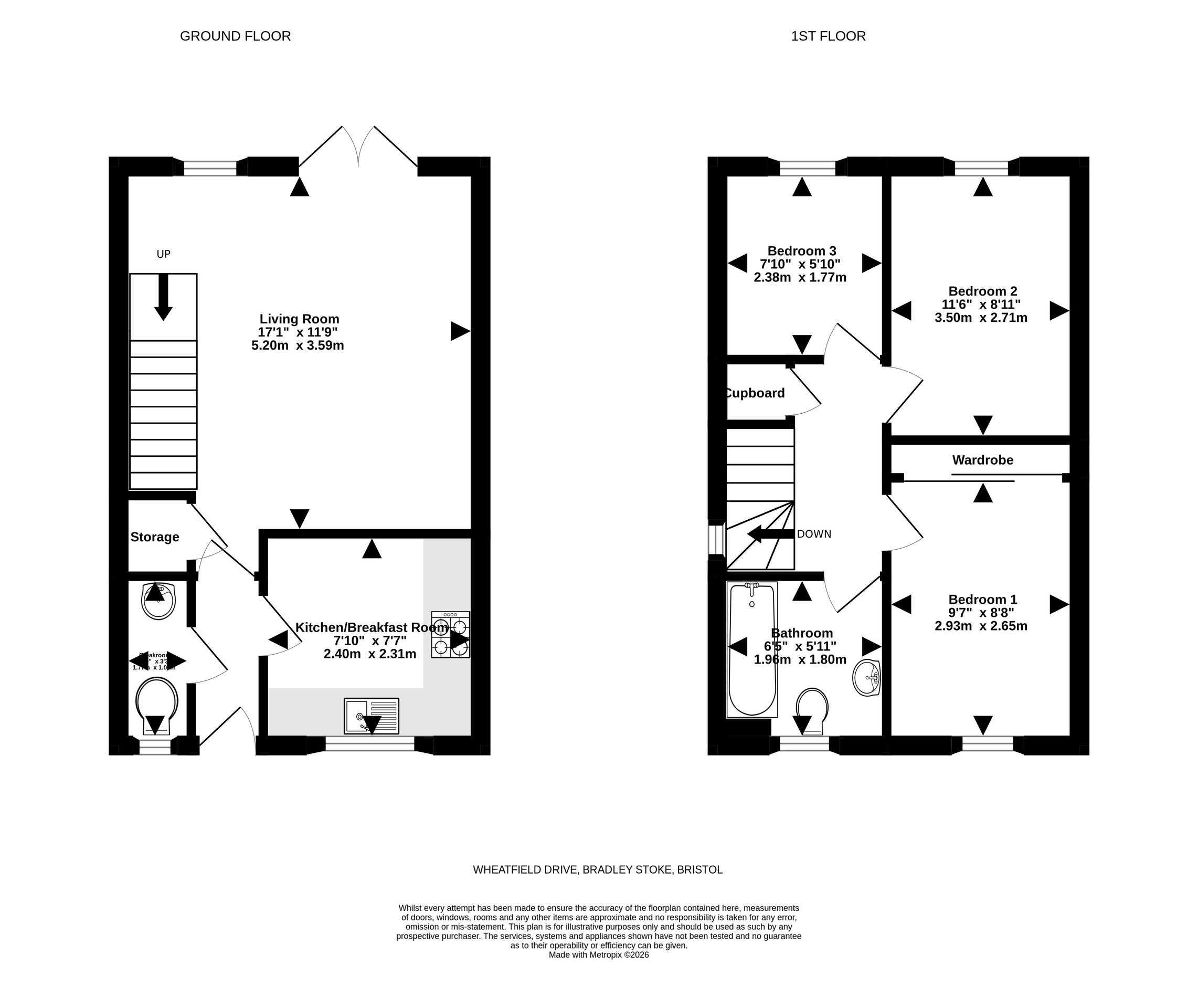 74 Wheatfield Drive, Bristol floorplan
