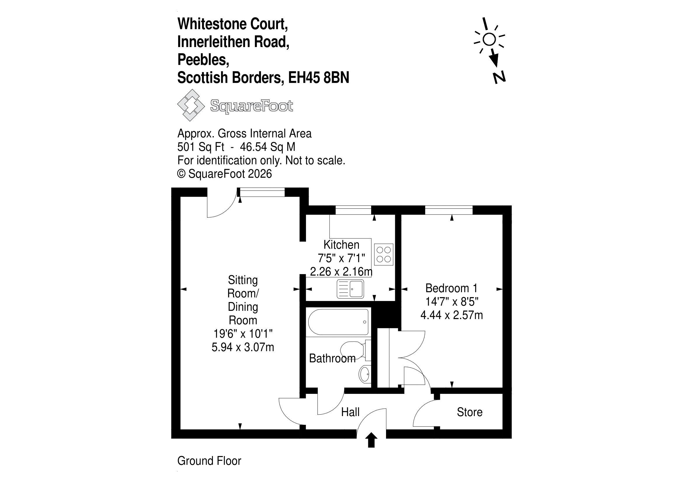 2 Whitestone Court, Innerleithen Road, Peebles floorplan