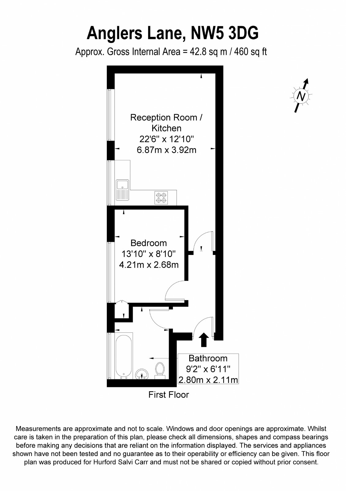 Anglers Lane, London floorplan