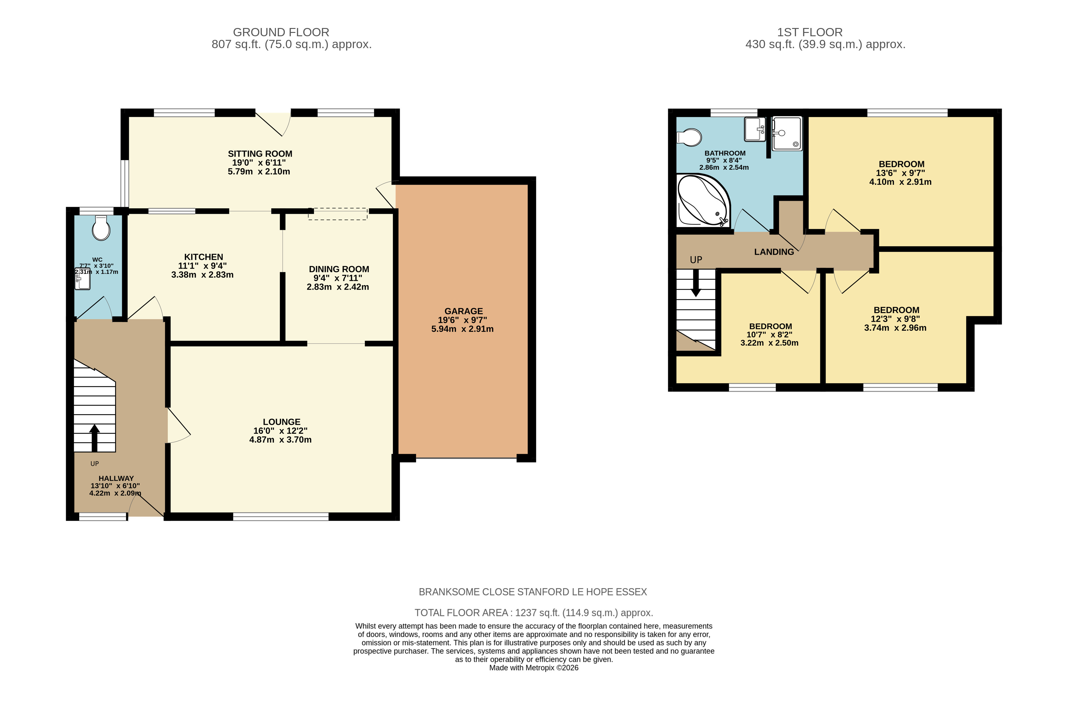 30A,, Branksome Close, Essex floorplan