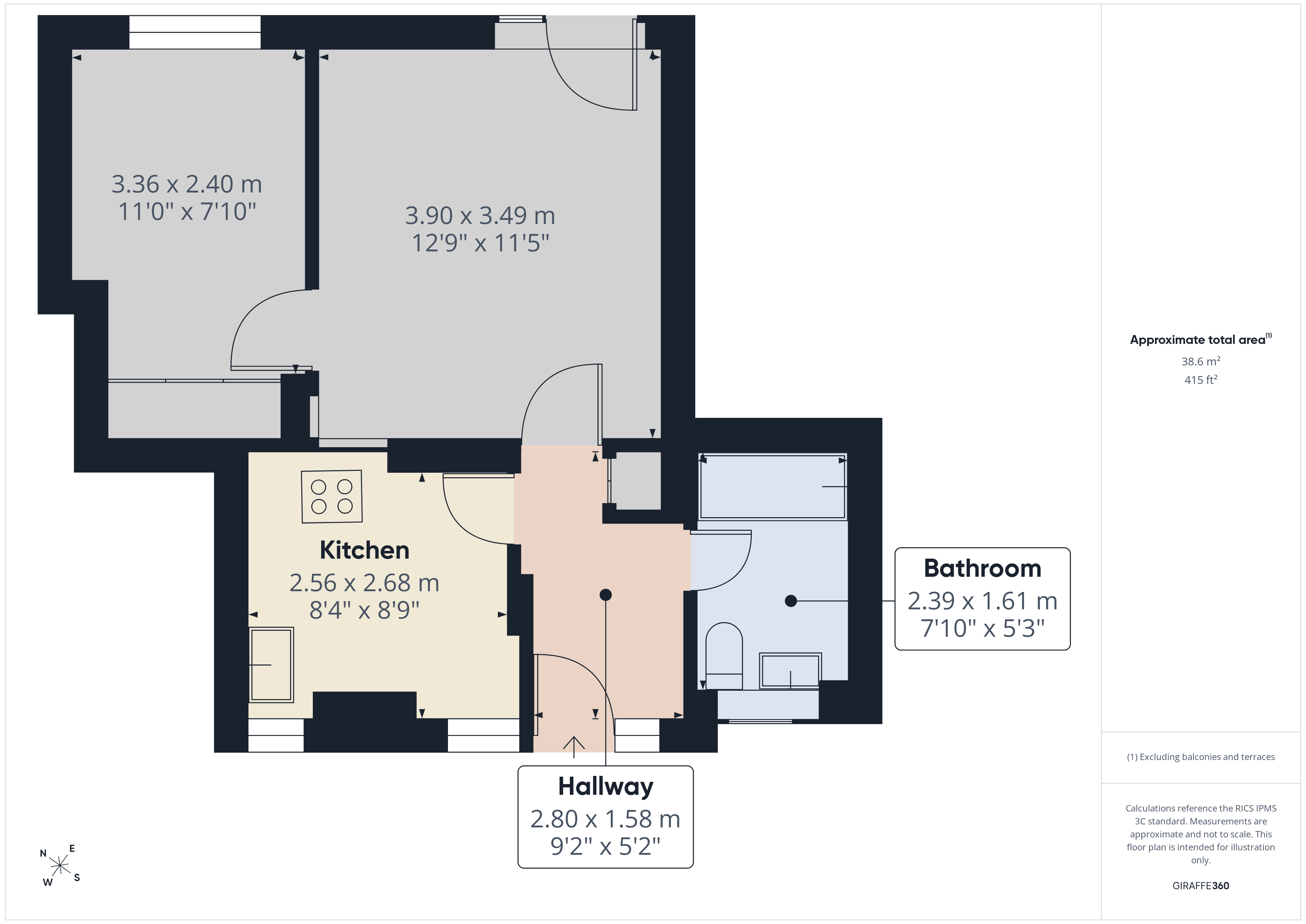Flat 10, Rodney House, Island Gardens floorplan