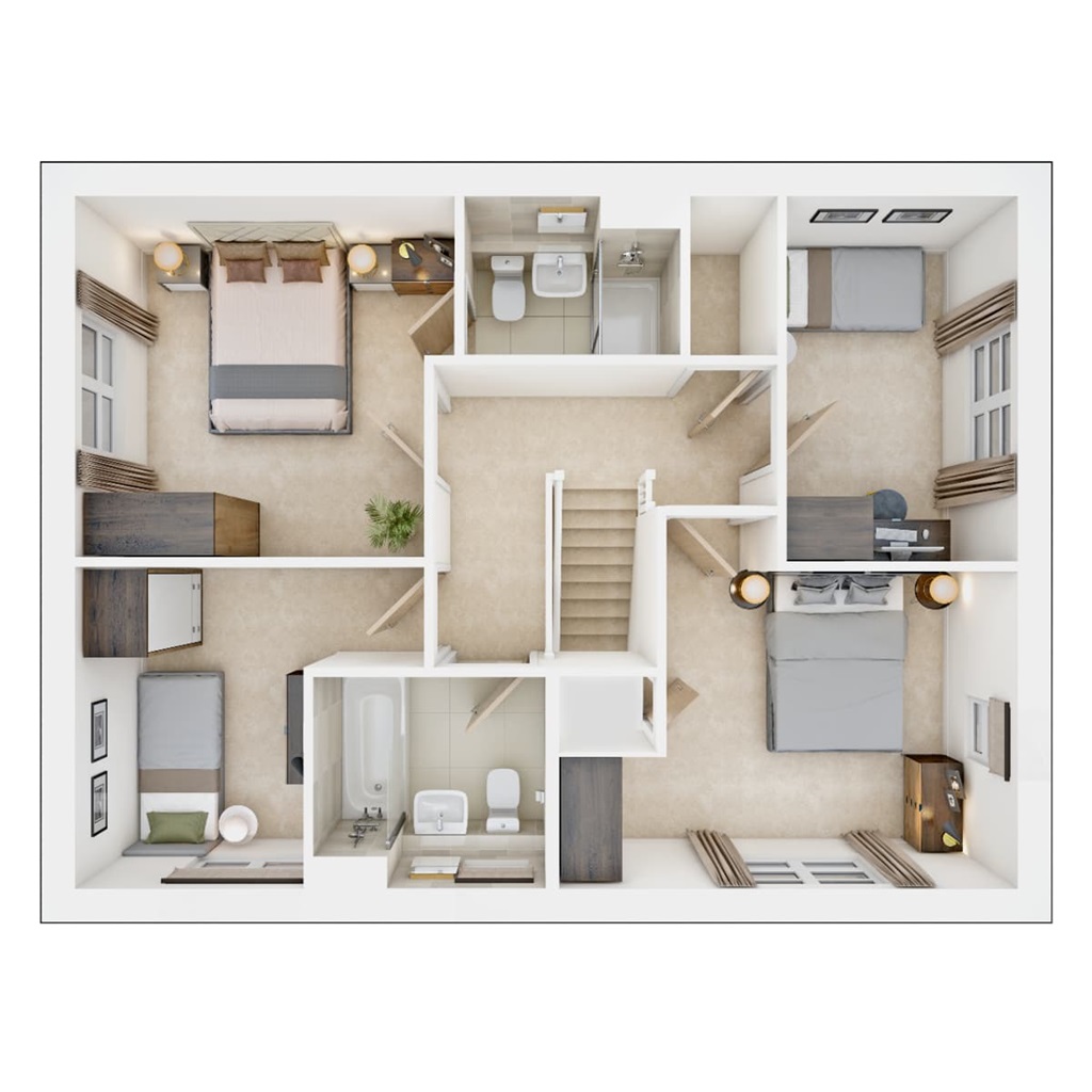 The Plumdale - Plot 620, Burleyfields, Martin Drive, Stafford floorplan