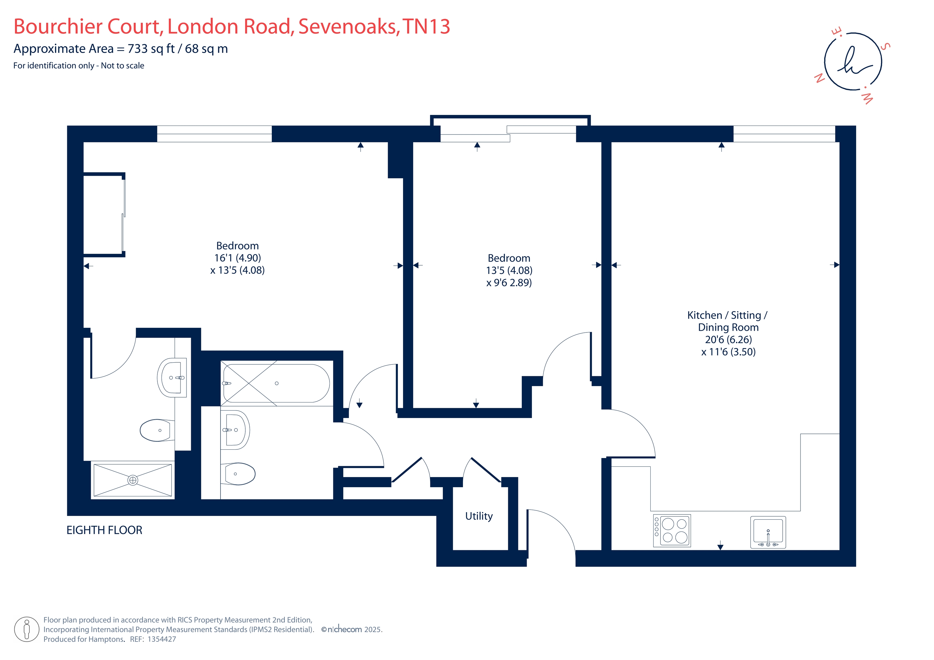 92 Bourchier Court, London Road, Sevenoaks floorplan