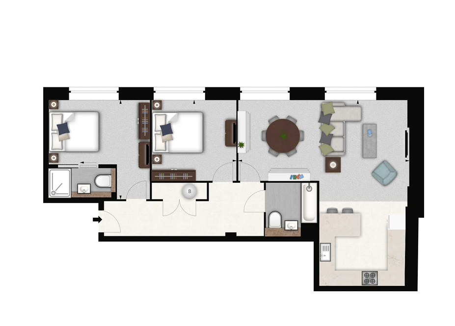 Palace Wharf, Flat 20, Fulham floorplan