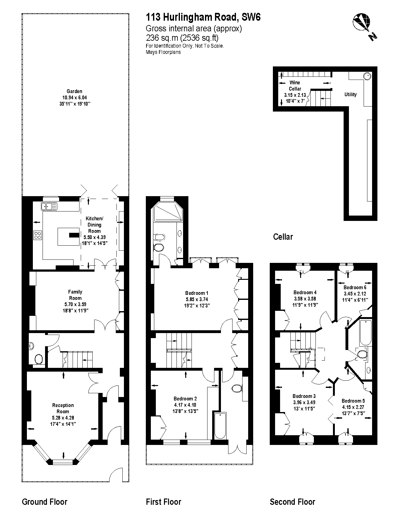 113, Hurlingham Road, London floorplan