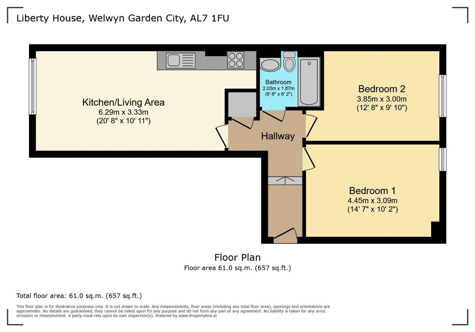 33 Liberty House, Bessemer Road, Welwyn Garden City floorplan