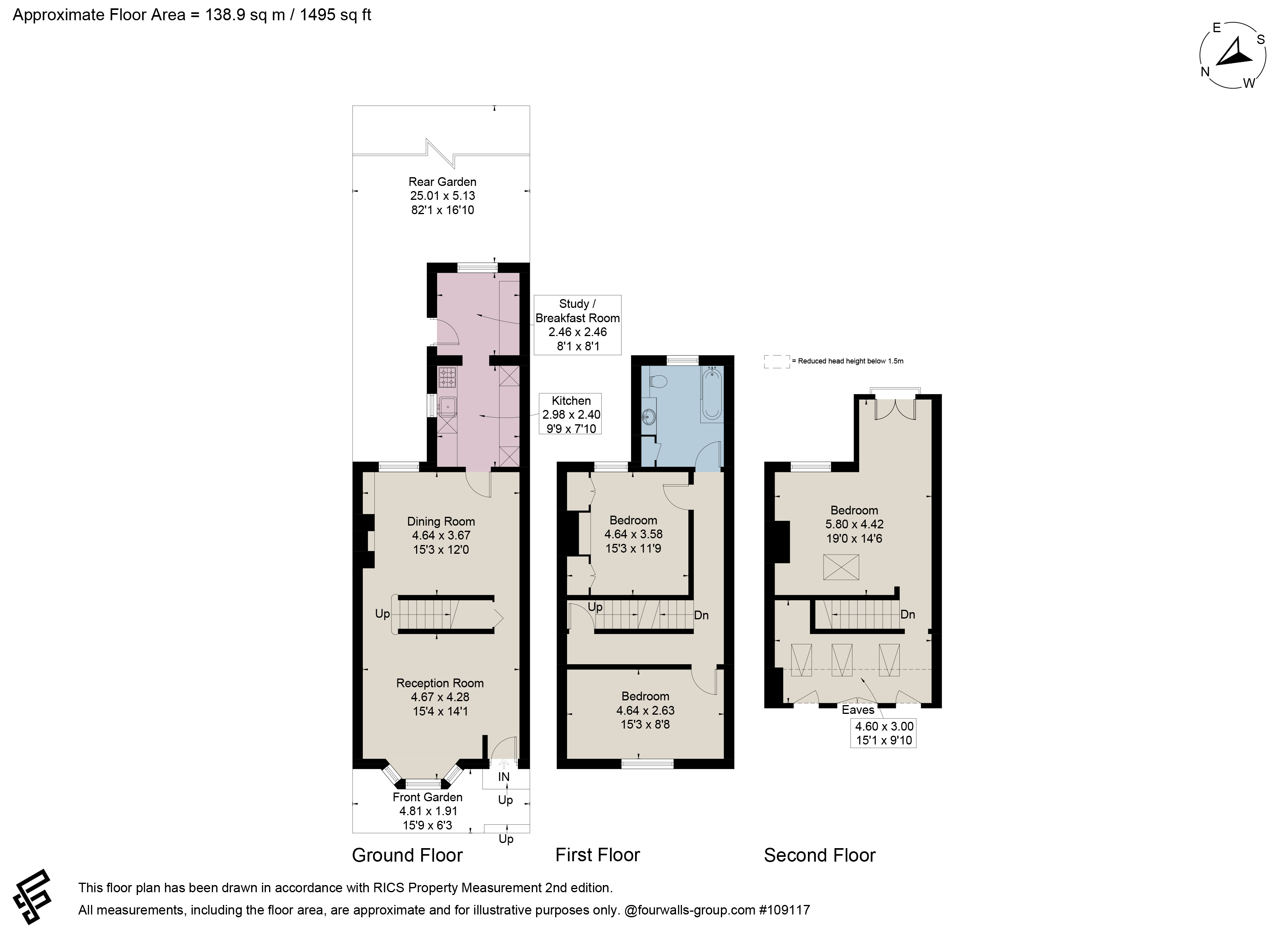 52, Haliburton Road, Twickenham floorplan