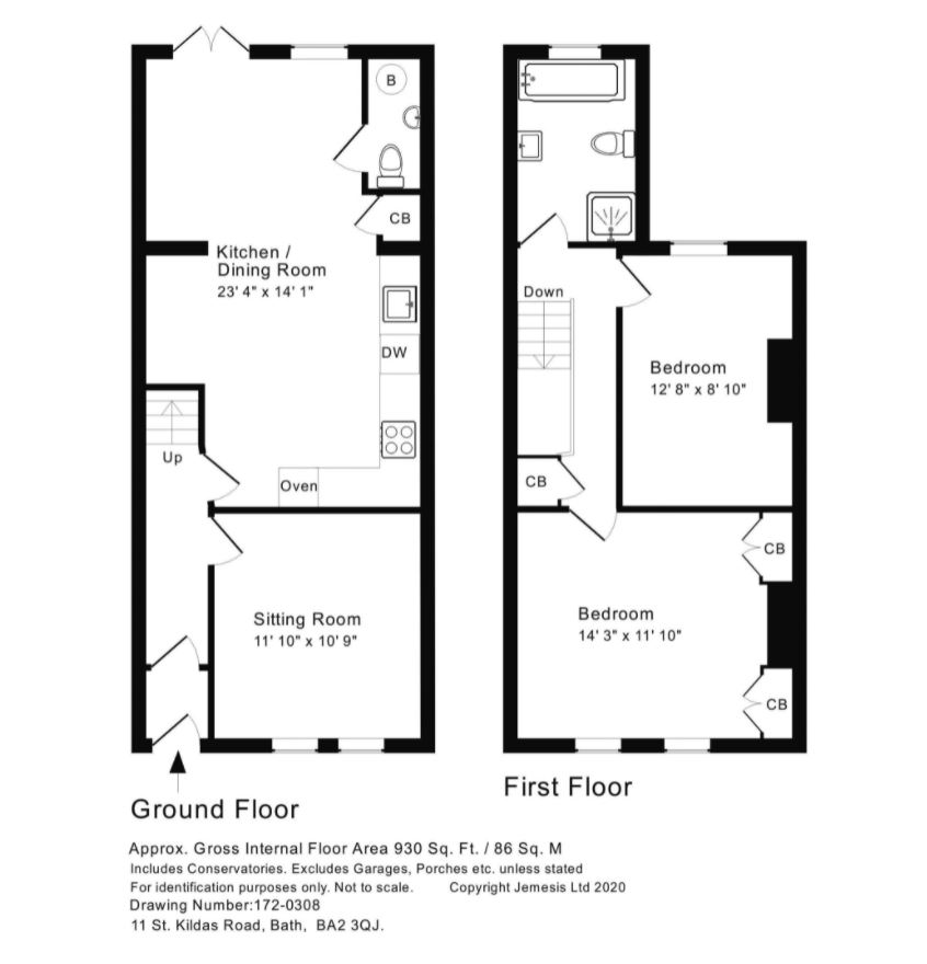 11, St Kildas Road, Bath floorplan