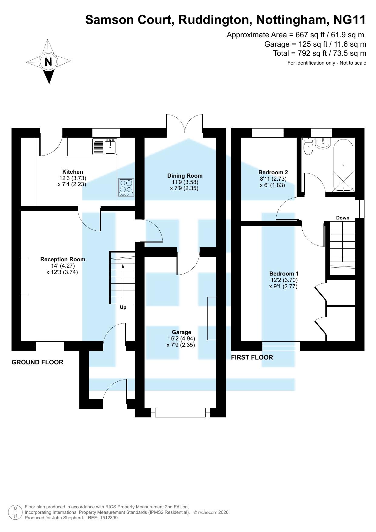 8, Samson Court, Nottingham floorplan