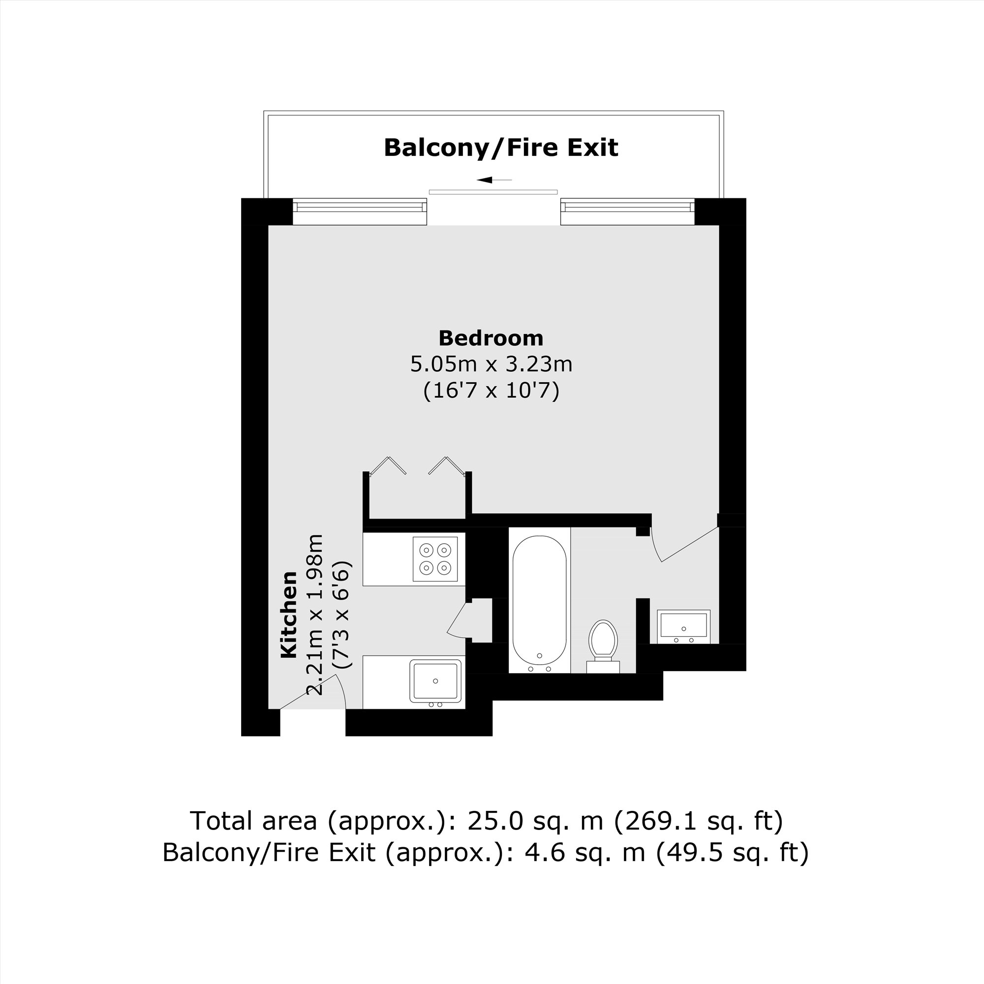 Flat 2, John Trundle Court, Barbican, London floorplan