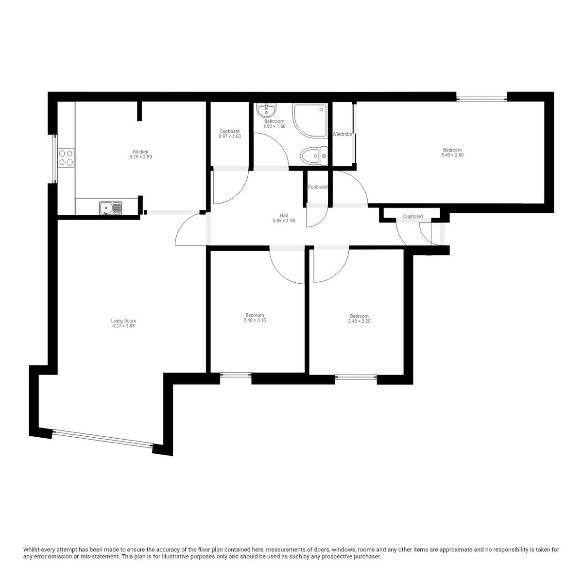 Flat 2/1, 780, Tollcross Road, Glasgow floorplan