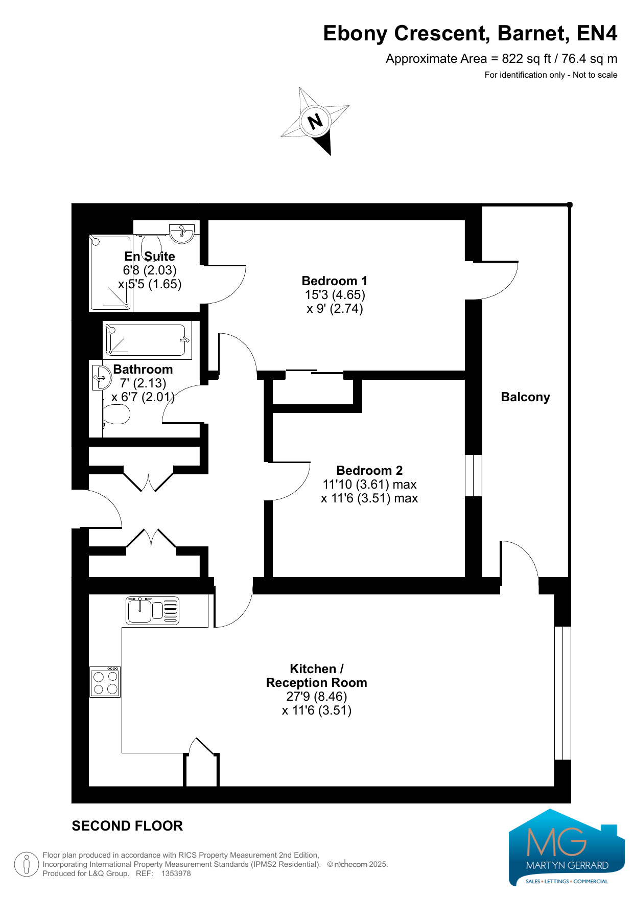 Flat 17, Cornflower Court, 15, Ebony Crescent, Barnet floorplan