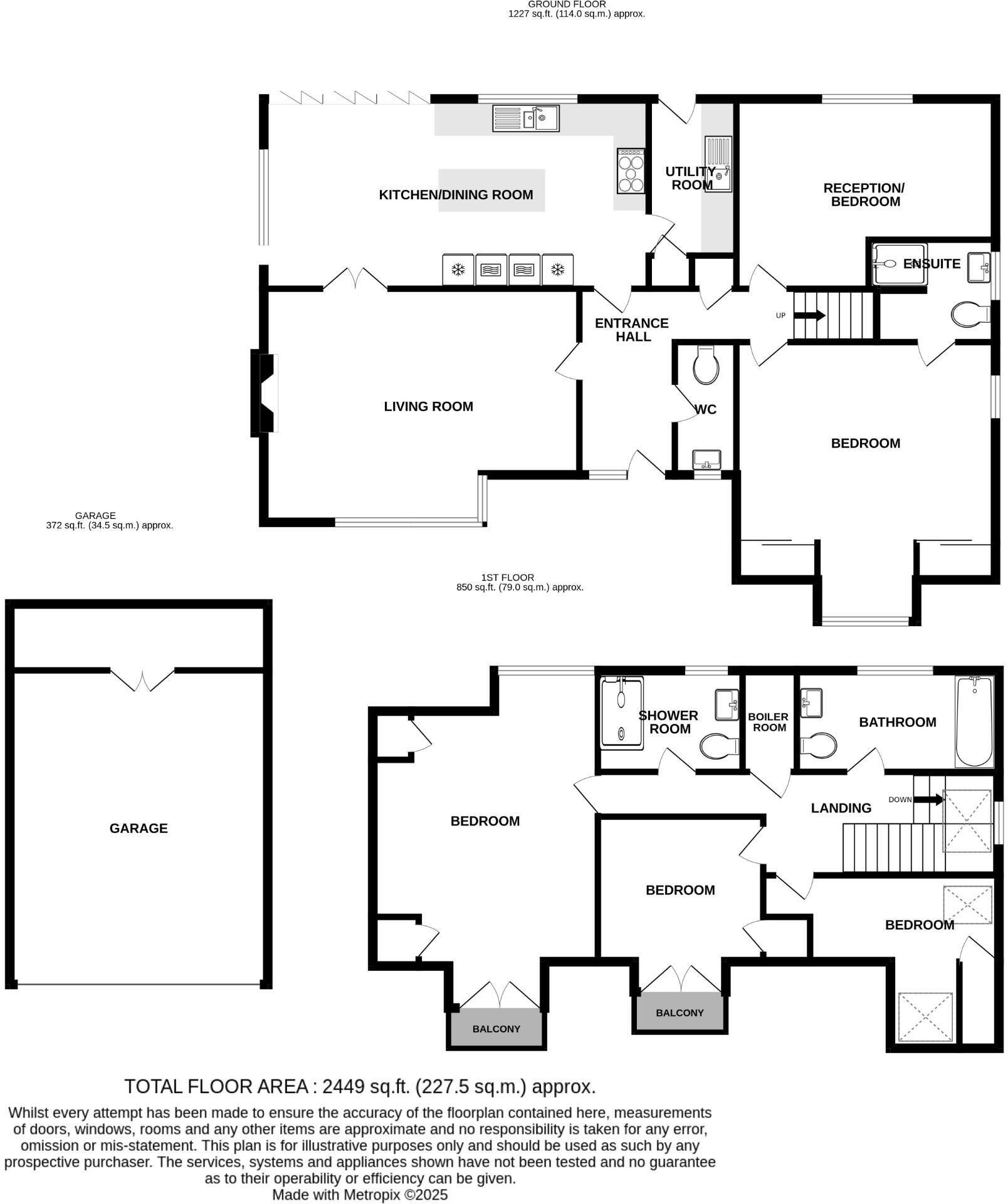 15, Lincoln Close, Eastbourne floorplan