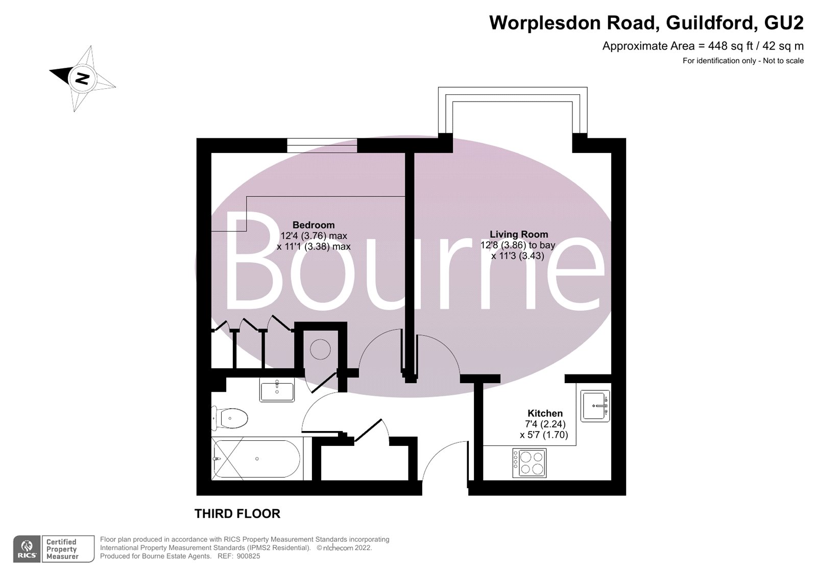 Francis Court, Worplesdon Road, Guildford, Surrey GU2, 1 bedroom flat