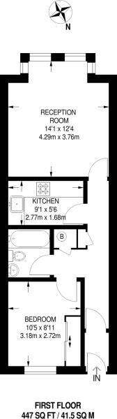 1 Bedrooms Flat to rent in Josephs Road, Guildford GU1