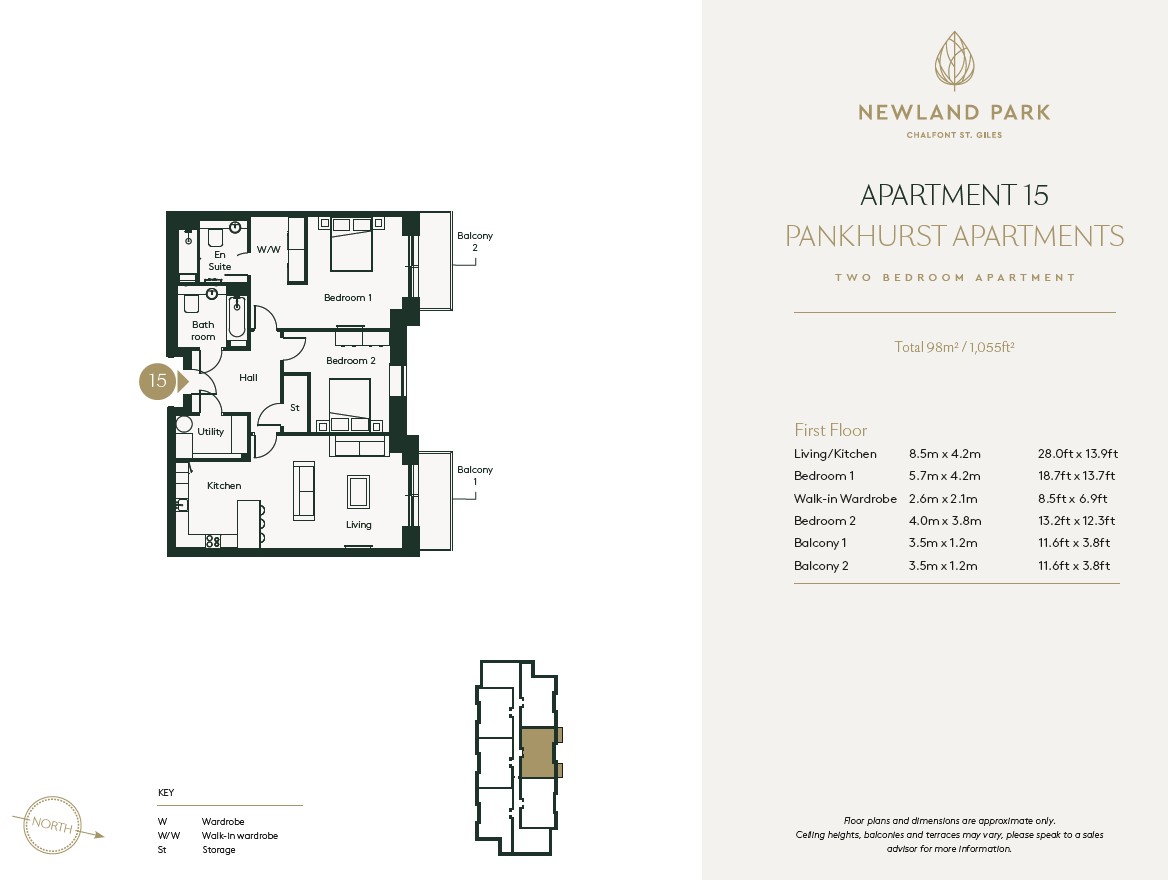 Apartment 1 Pankhurst, Newland Park, Gorelands Lane, Chalfont St. Giles floorplan