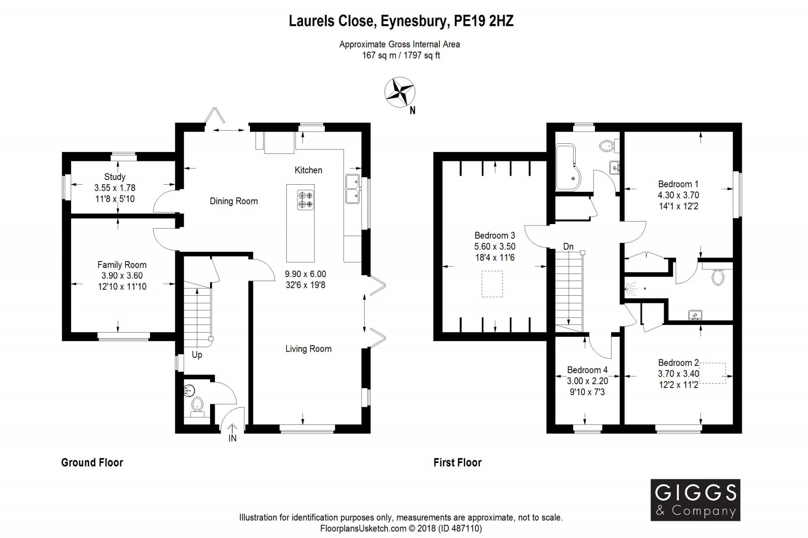 4 Bedrooms Detached house for sale in Laurels Close, Eynesbury, St. Neots, Cambridgeshire PE19