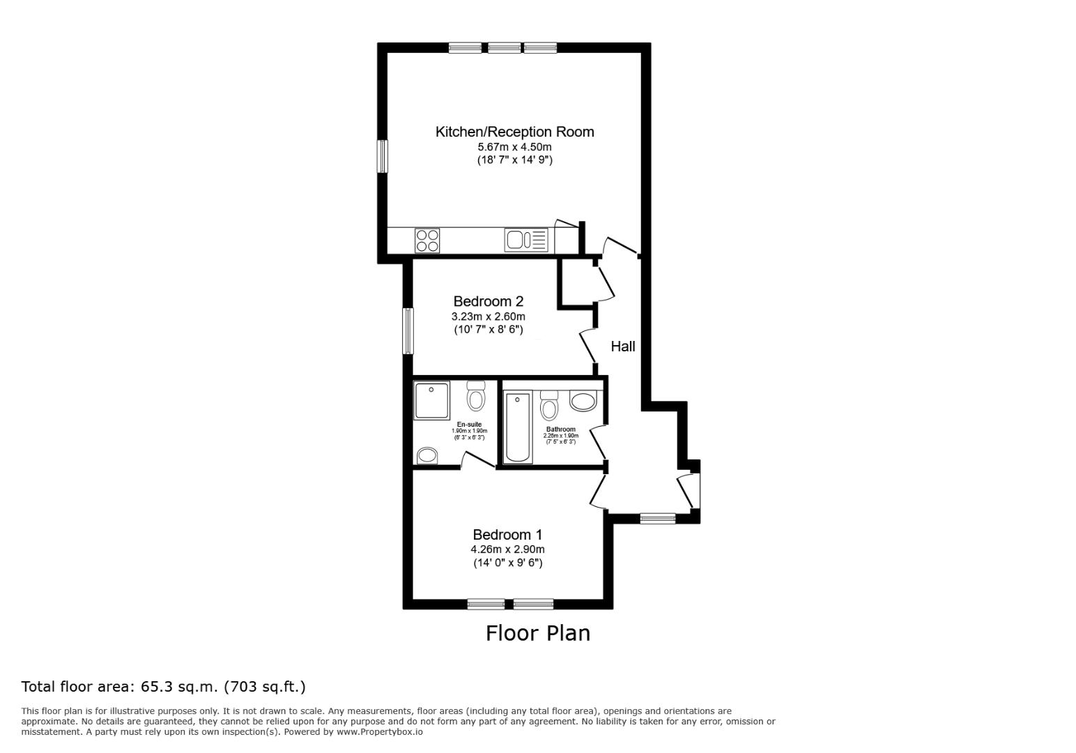 Flat 1 Barkers House, 175, Gleadless Road, Sheffield floorplan