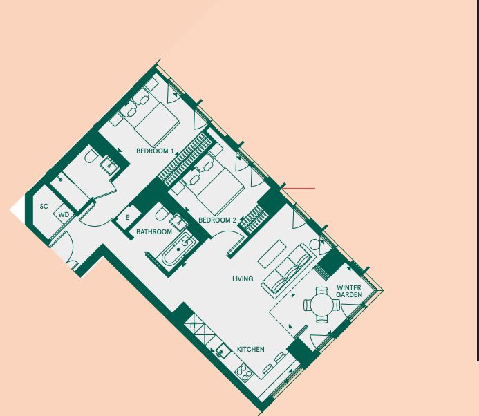 N1605 One Crown Place, London floorplan
