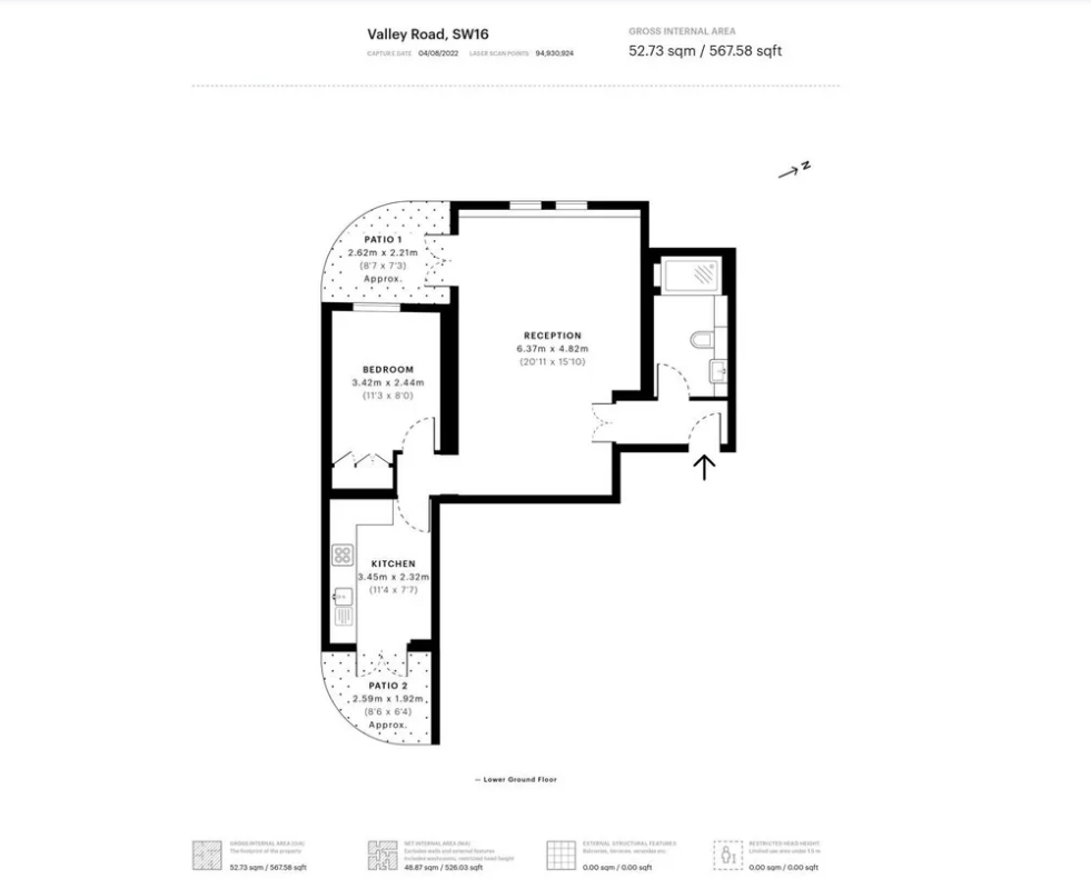 LG, 217, Valley Road, Streatham floorplan