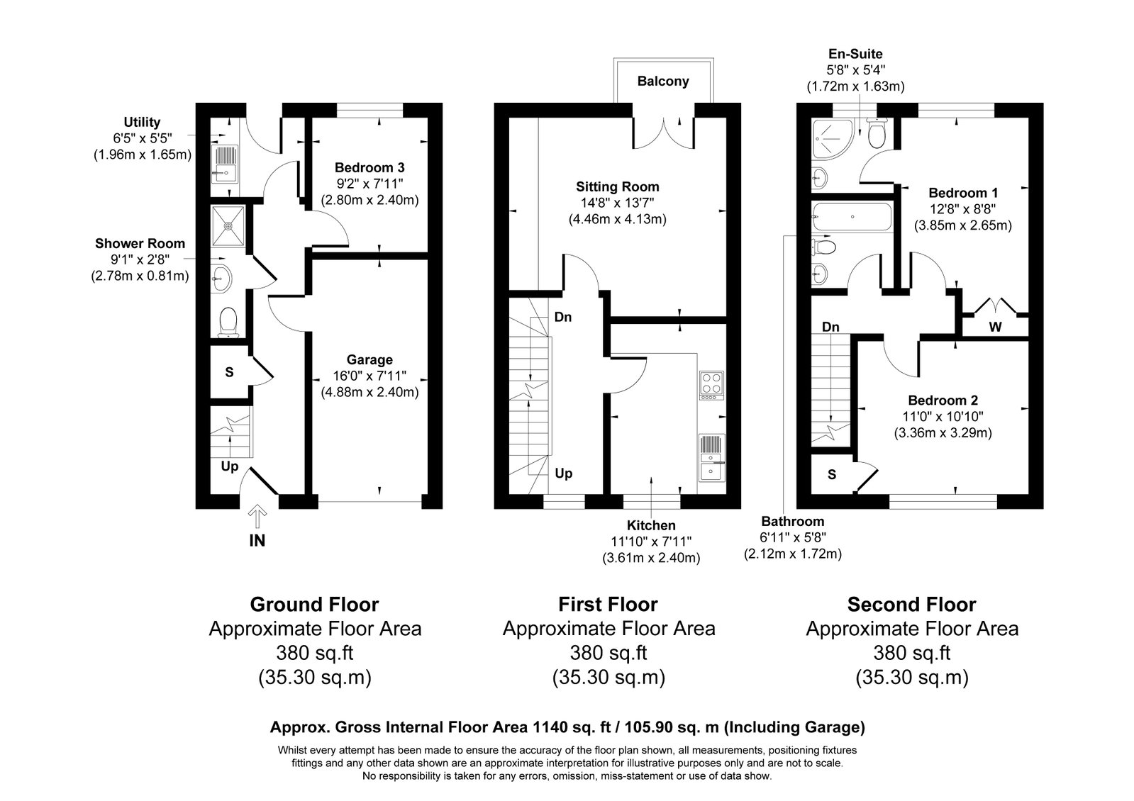 33, Wateredge Close, Leigh floorplan
