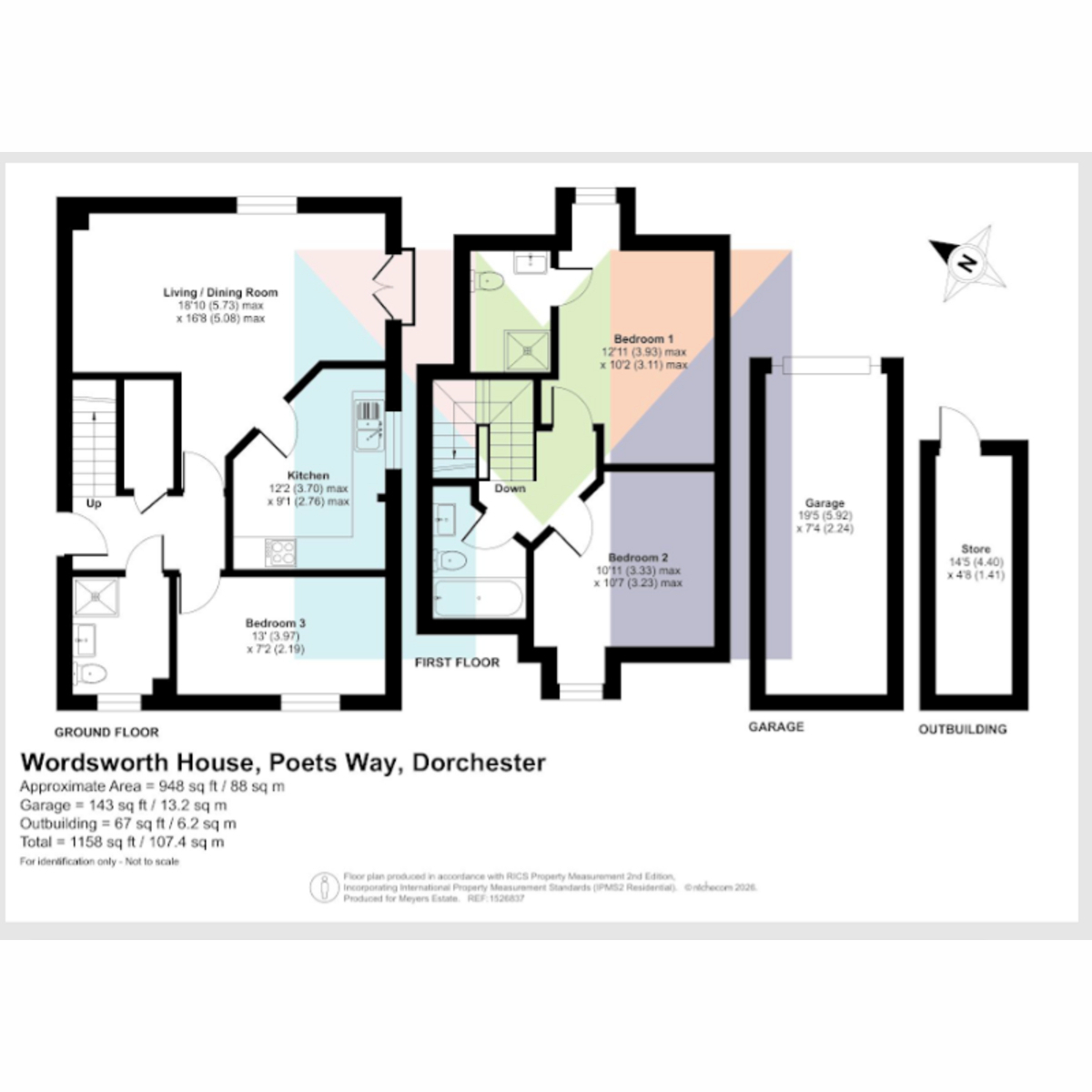 3 Wordsworth House, Poets Way, Dorchester floorplan