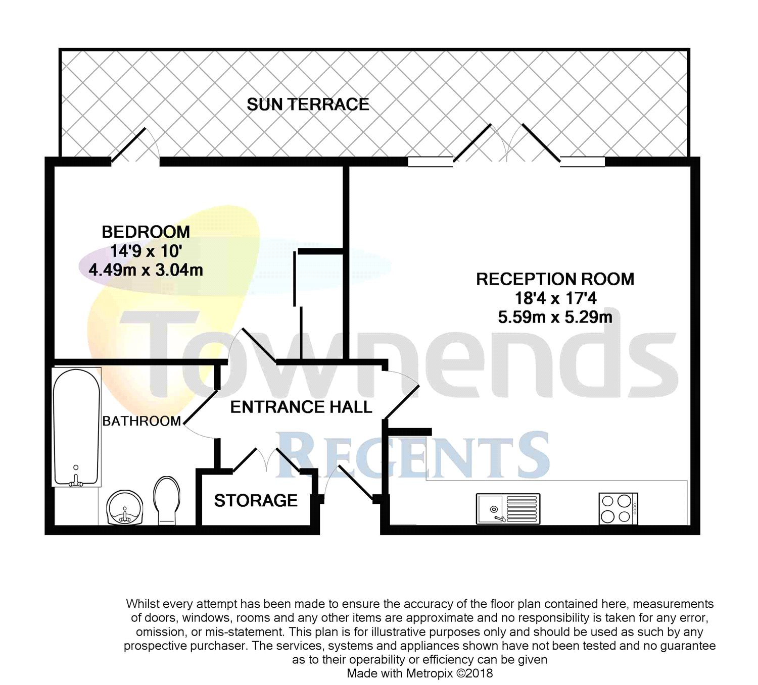 1 Bedrooms Flat to rent in Waterside Apartments, 12 Thames Street, Staines Upon Thames, Middlesex TW18