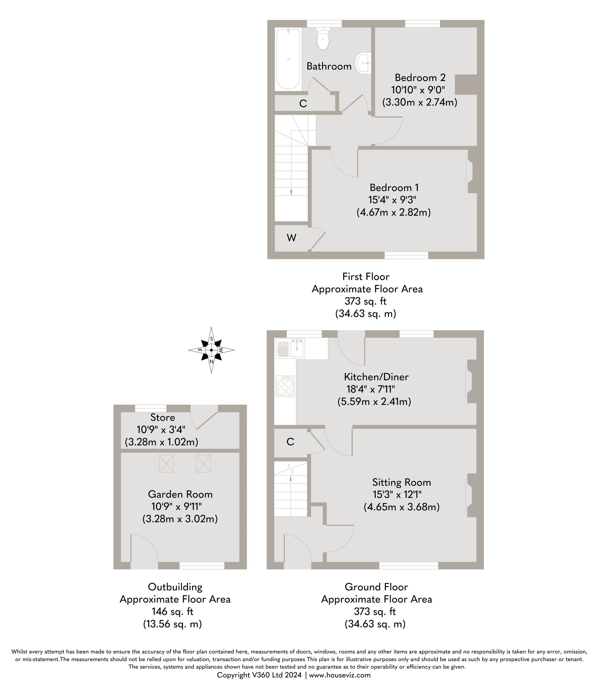 Willow Cottage, 4 The Street, Fakenham floorplan