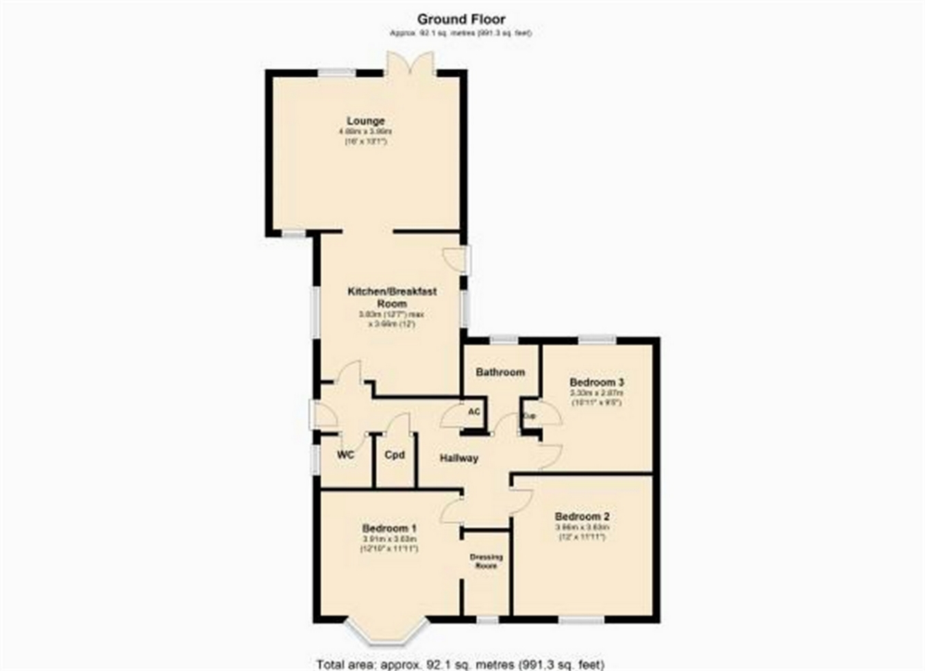 3 Bedrooms Detached bungalow for sale in Ashley Lane, Moulton, Northampton NN3