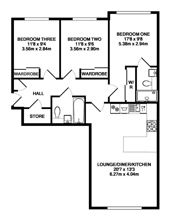 3 Bedrooms Flat for sale in Eagles View, Livingston EH54