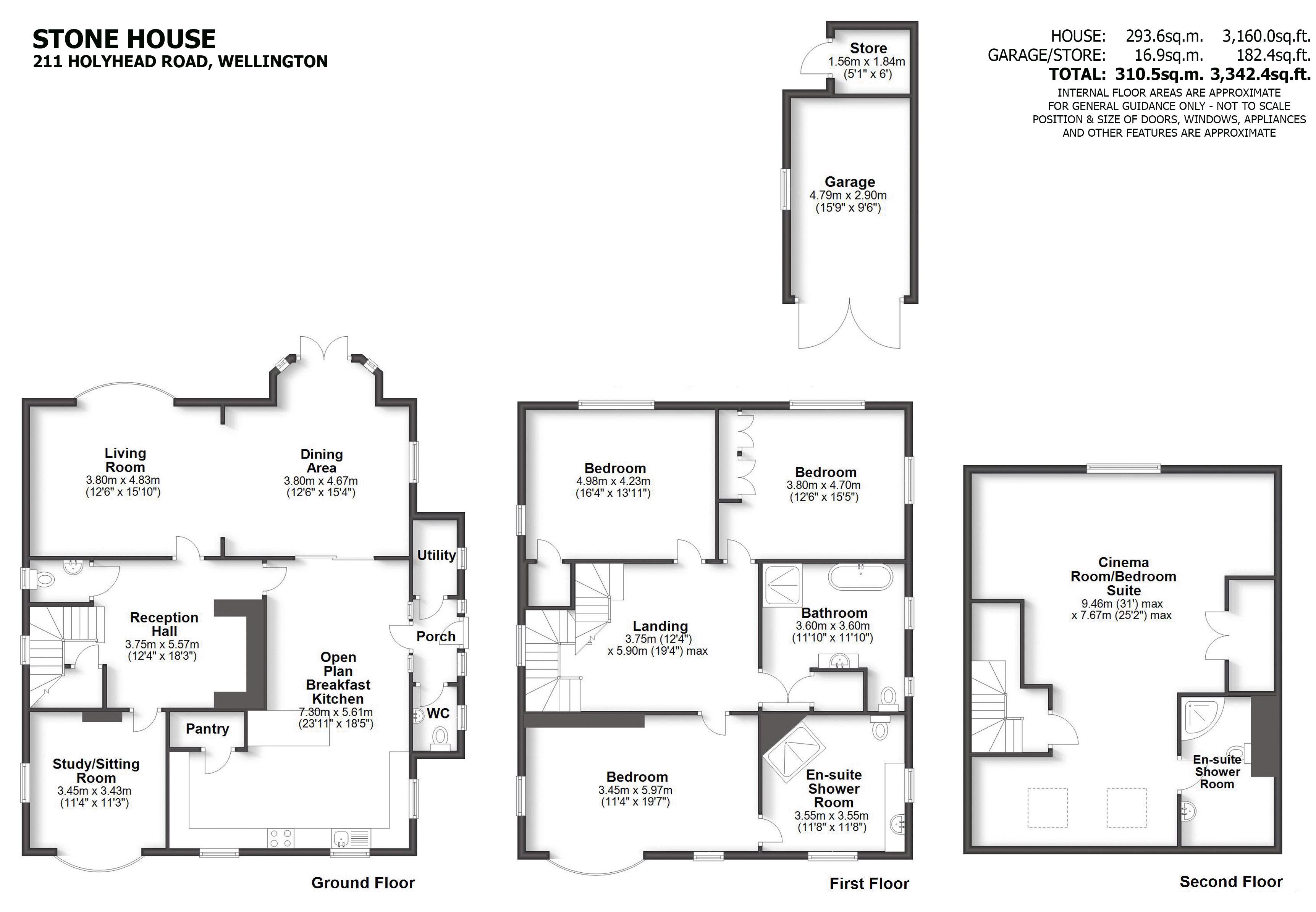 Stone House, 211 Holyhead Road, Telford floorplan