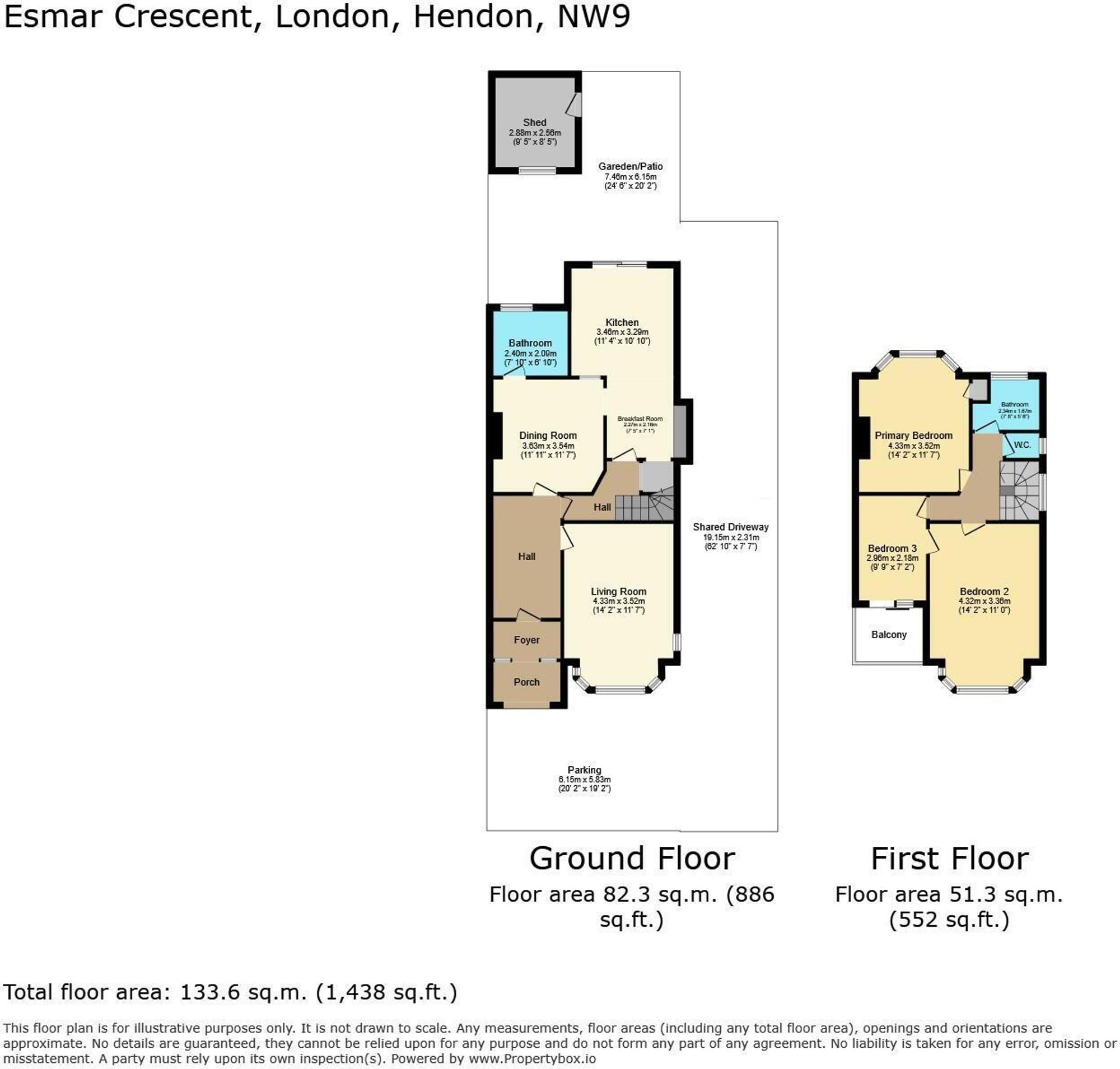 Esmar Crescent, London, NW9 floorplan