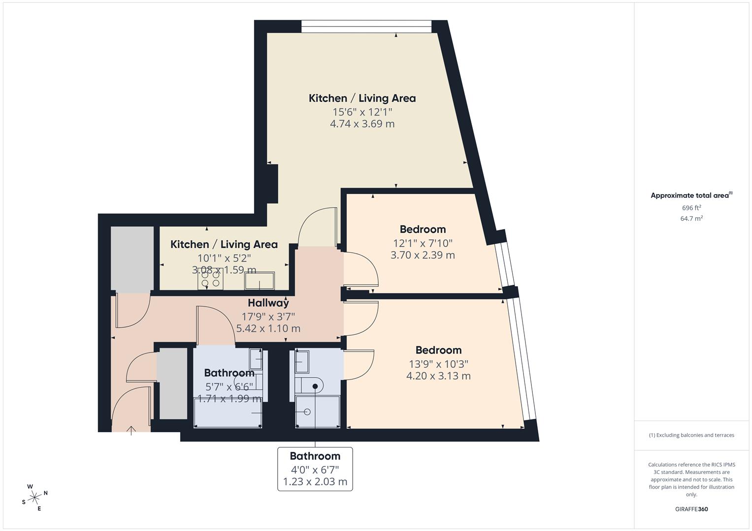 75 Alexandra Tower, 19 Princes Parade, Liverpool floorplan