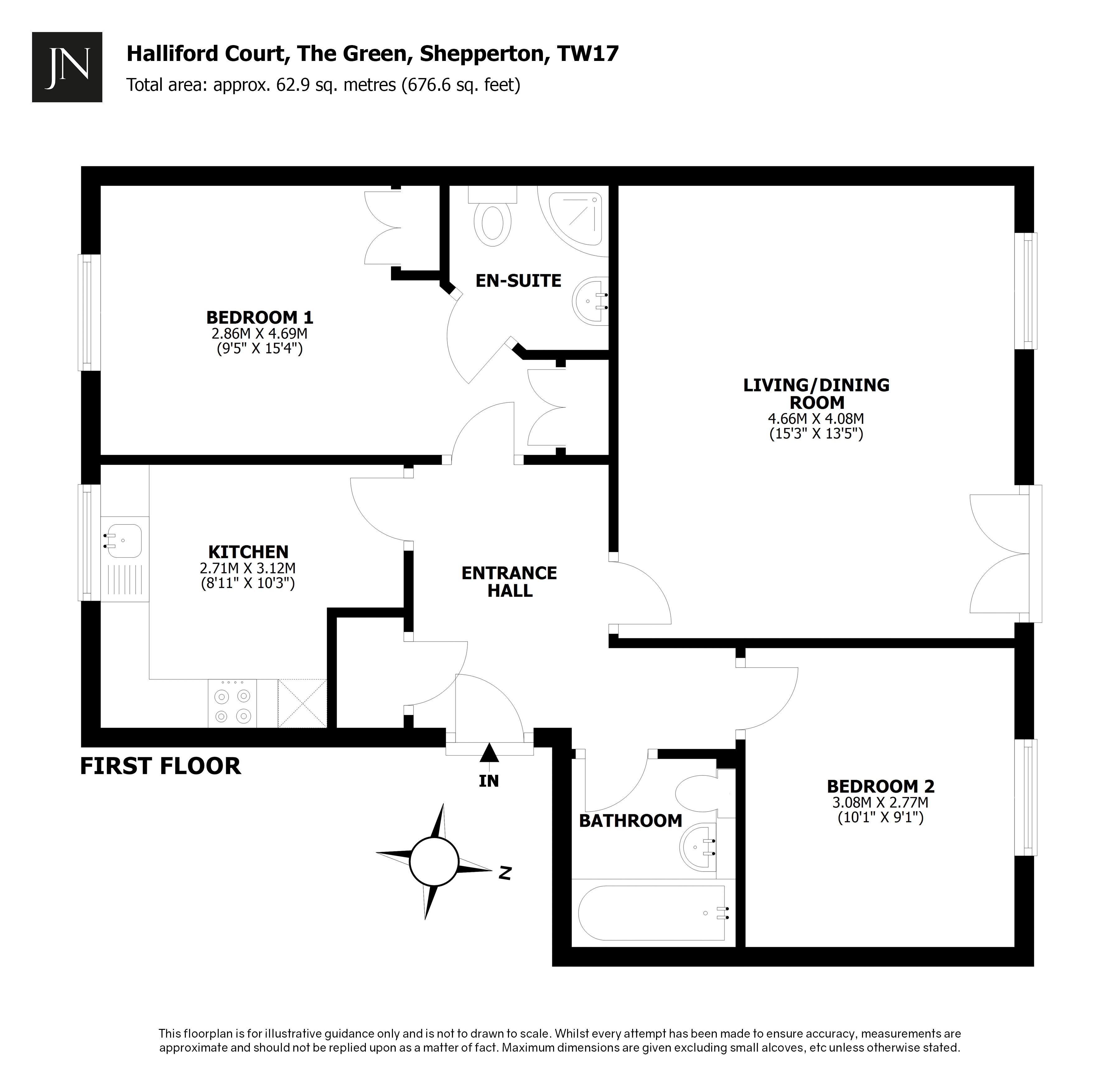 11 Halliford Court, The Green, Shepperton floorplan