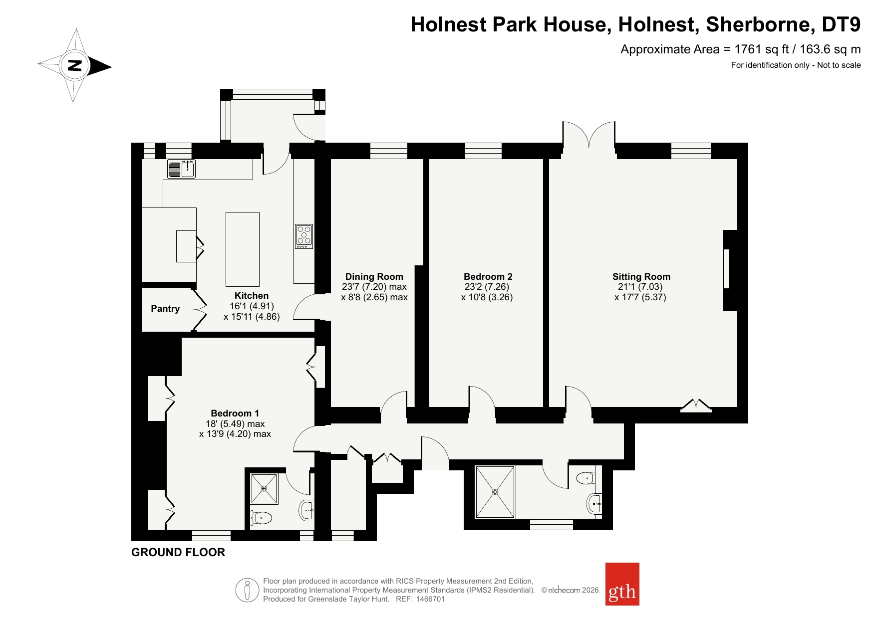 Flat 3, Holnest Park House,, Holnest, Dorset floorplan