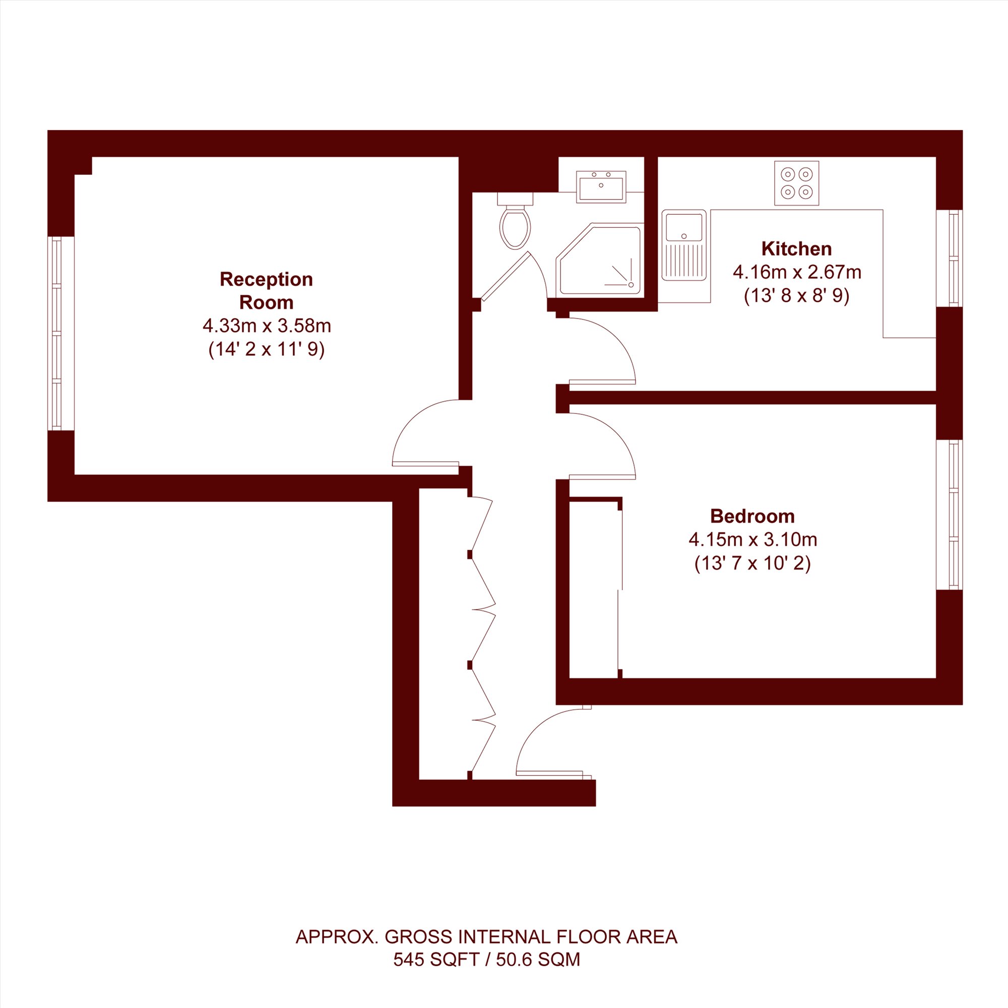 Flat 22, Priory Court, Priory Lane, London floorplan