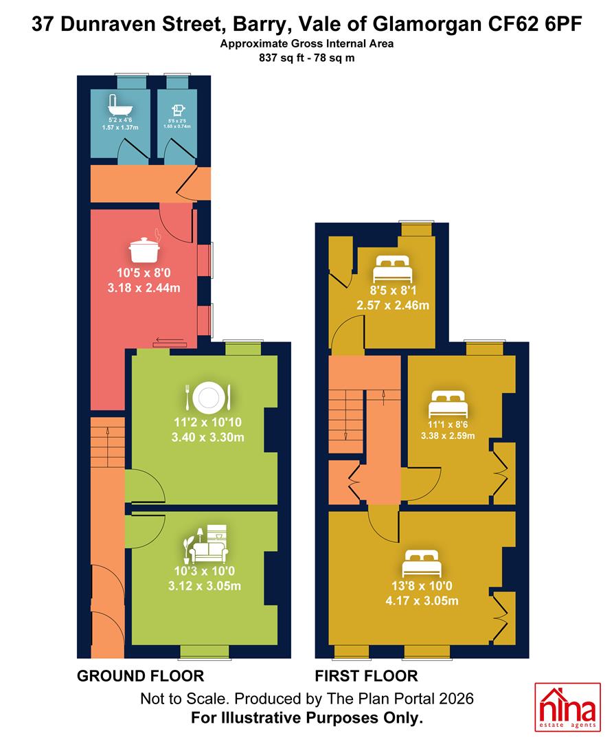 37, Dunraven Street, Barry floorplan