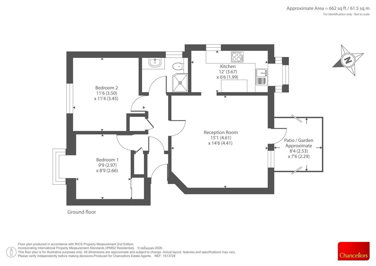 Flat 1 Copyground Court,, Copyground Lane, High Wycombe floorplan
