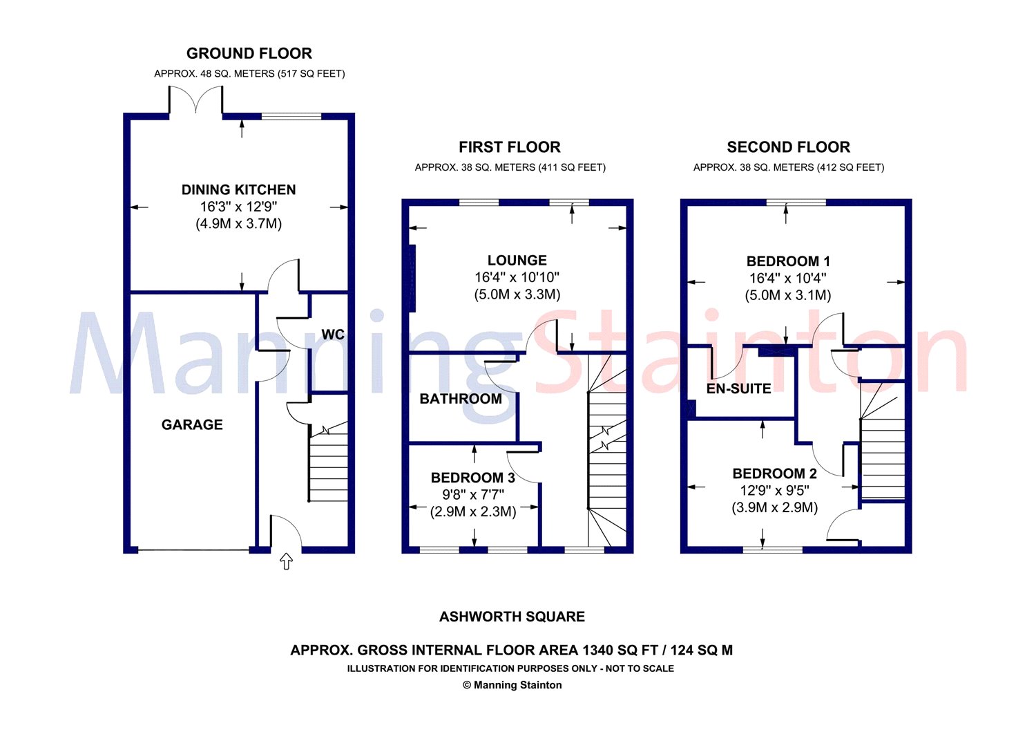 3 Bedrooms Town house to rent in Ashworth Square, Wakefield, West Yorkshire WF1