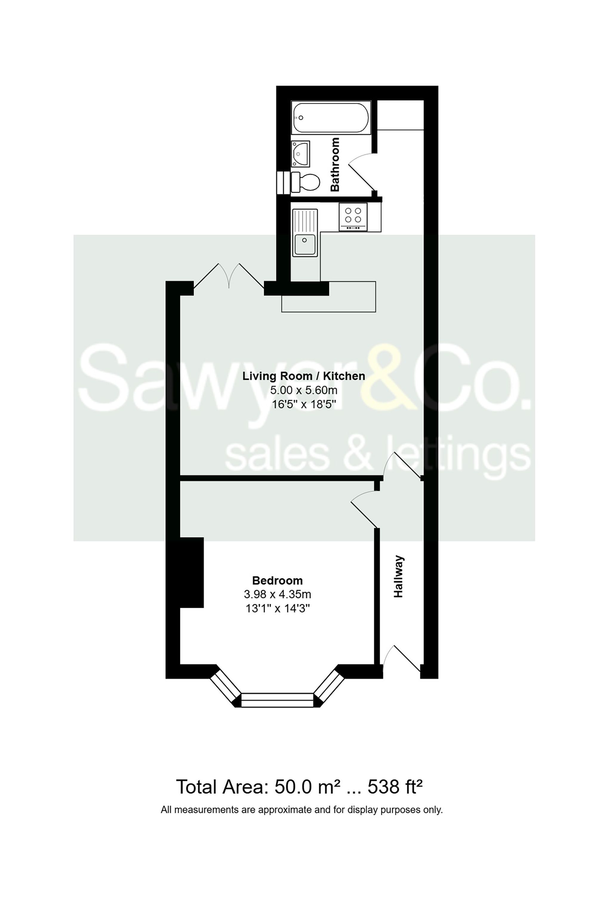 Basement Flat, 34 Lansdowne Street, Hove floorplan