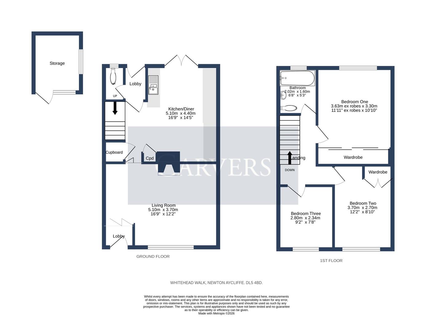 15, Whitehead Walk, Newton Aycliffe floorplan