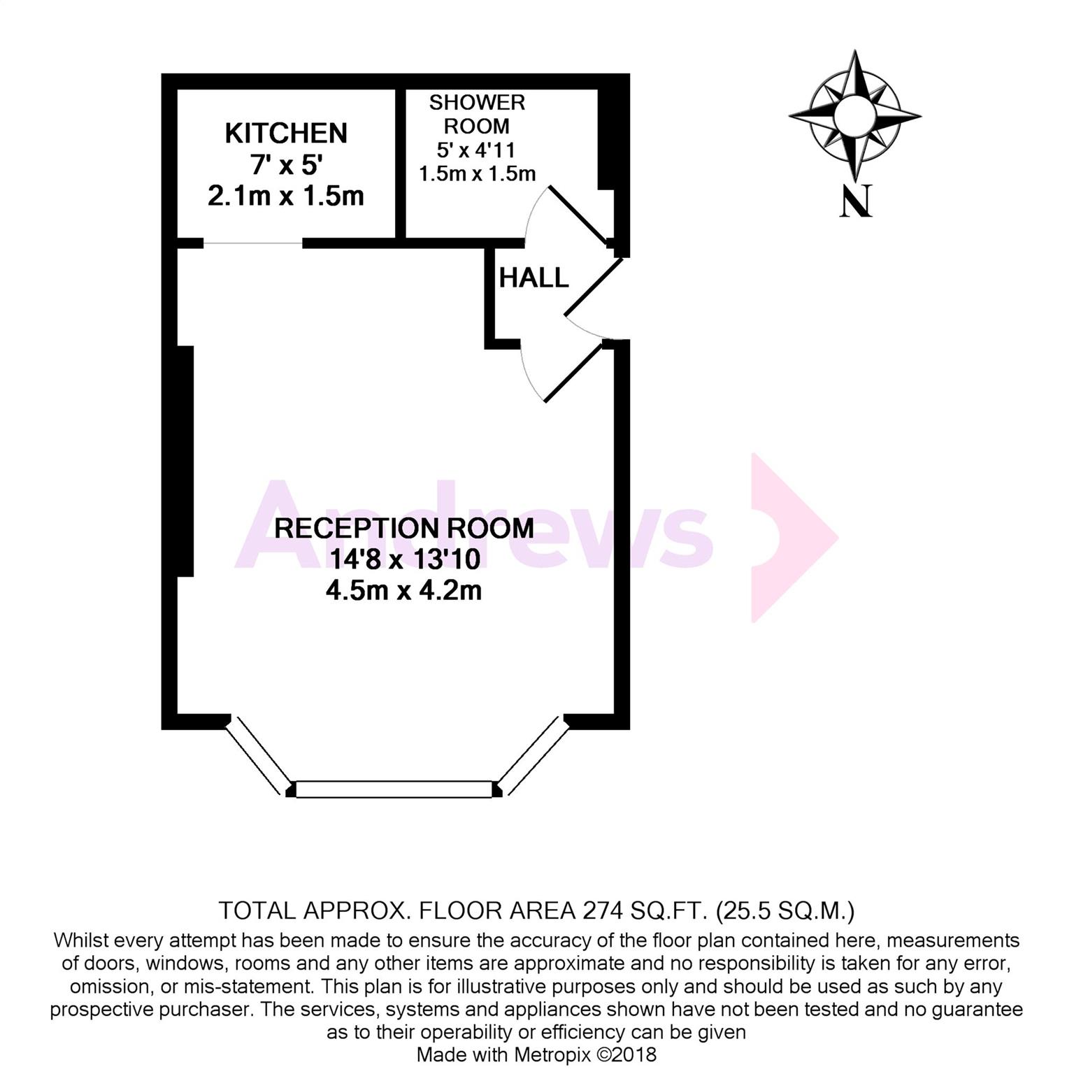 0 Bedrooms Studio to rent in Flat Grove Hill Road, Tunbridge Wells, Kent TN1