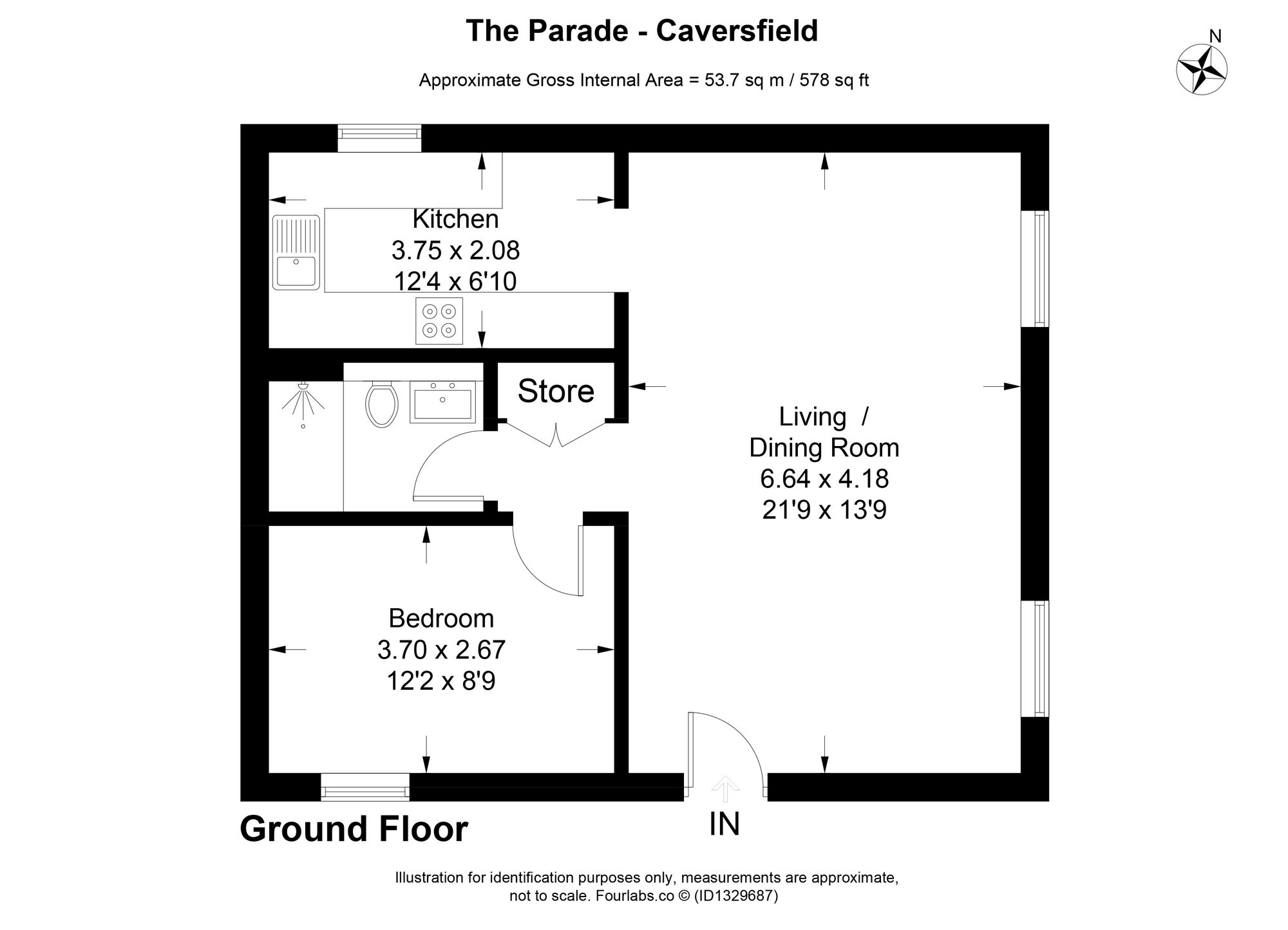 1 The Sergeants Quarters, Bicester floorplan