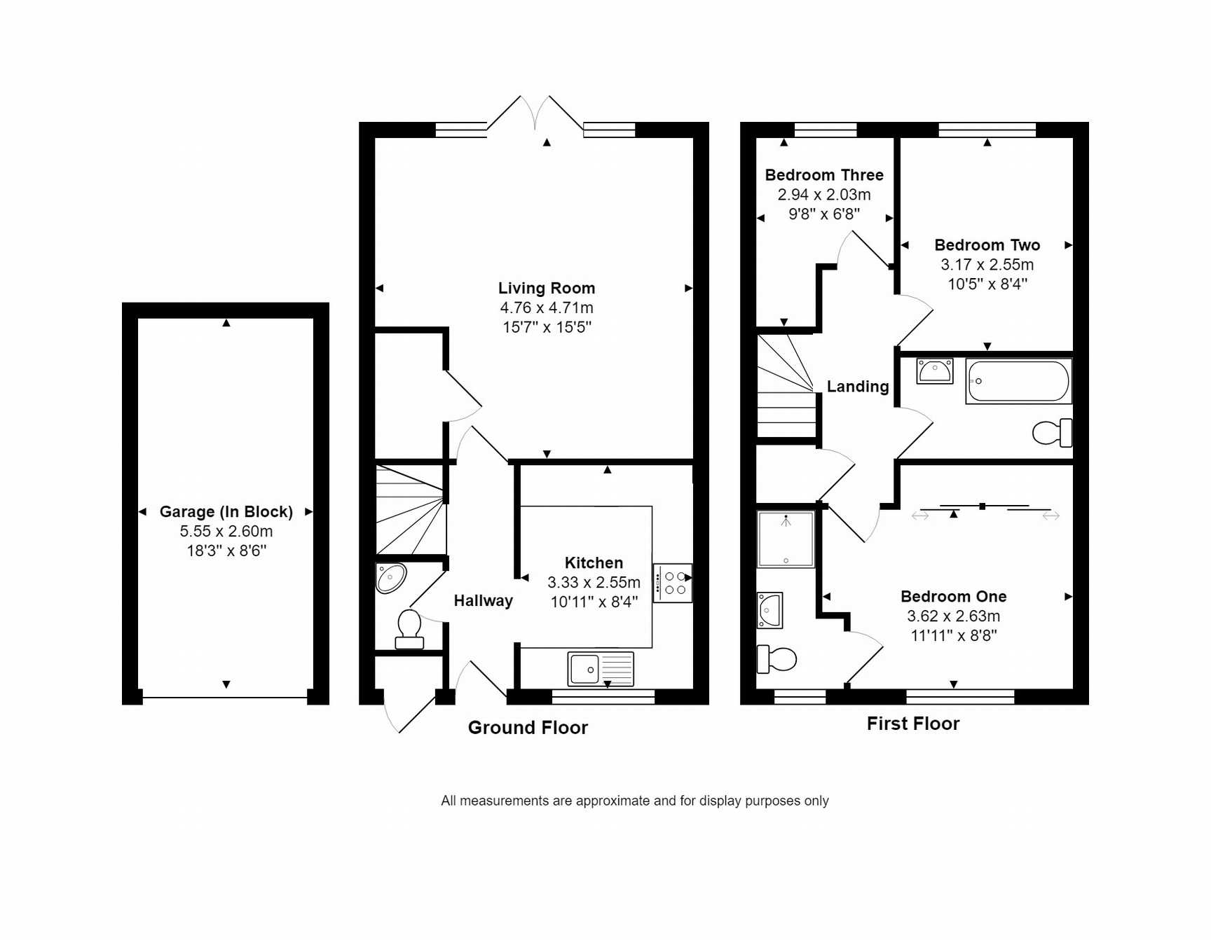 3 Bedrooms Terraced house for sale in Ruth Close, Farnborough GU14