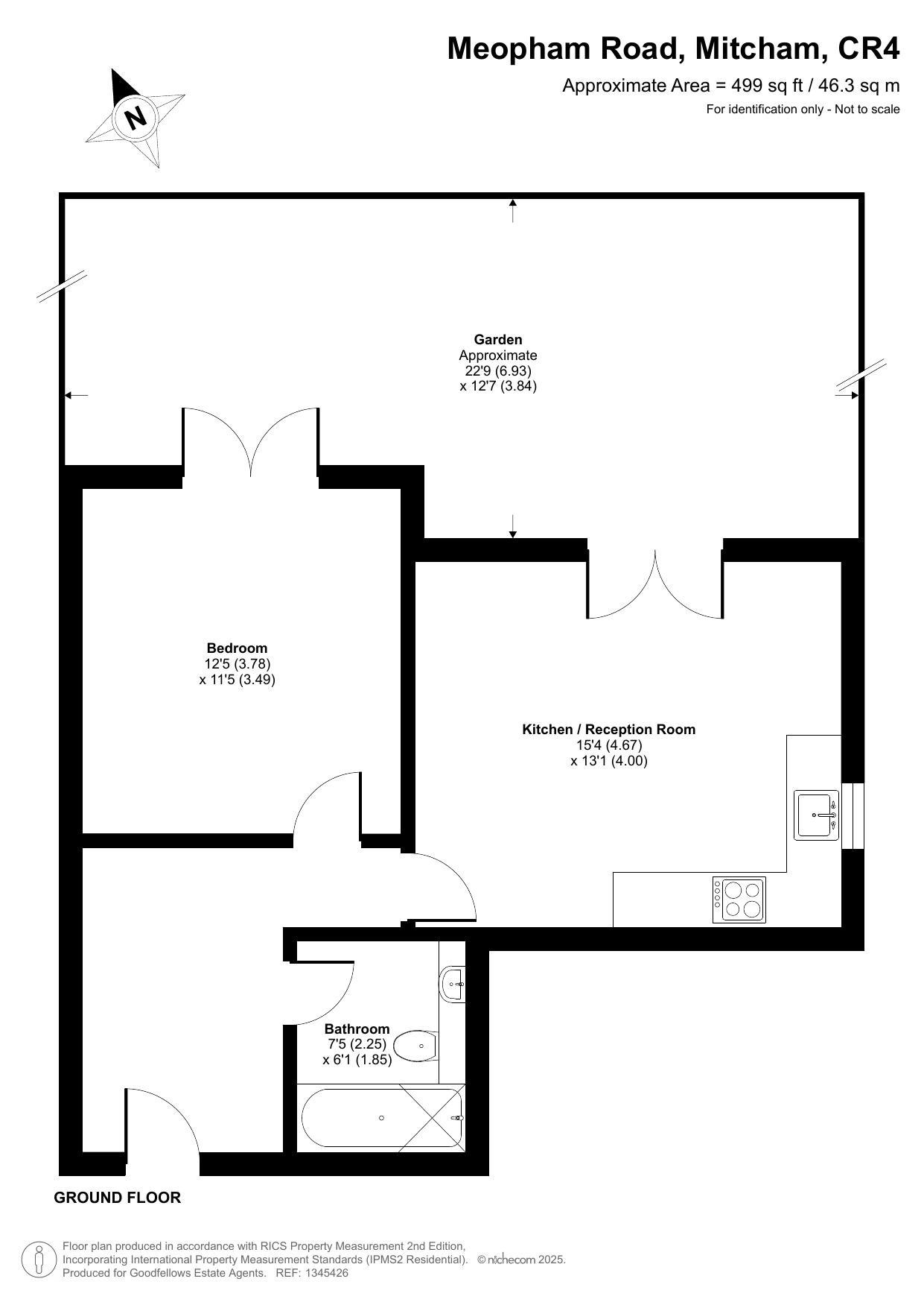 Flat B, 46-48, Meopham Road, Mitcham floorplan