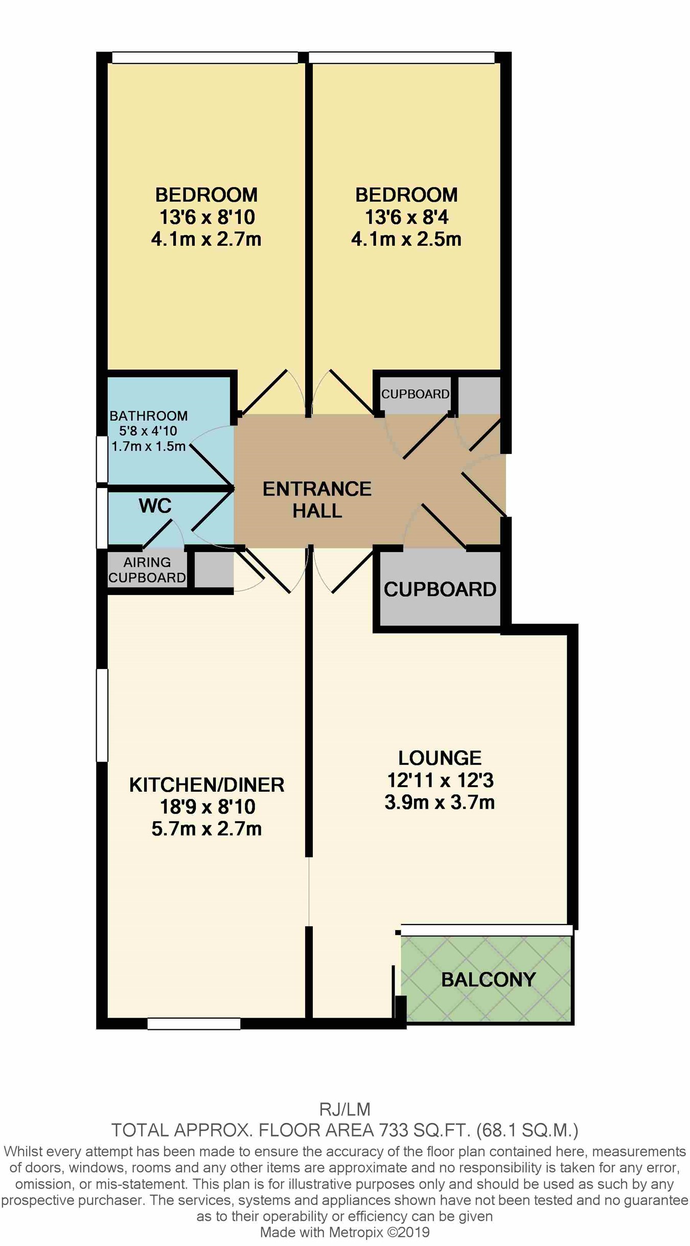 2 Bedrooms Flat for sale in Lower Meadow, Harlow CM18