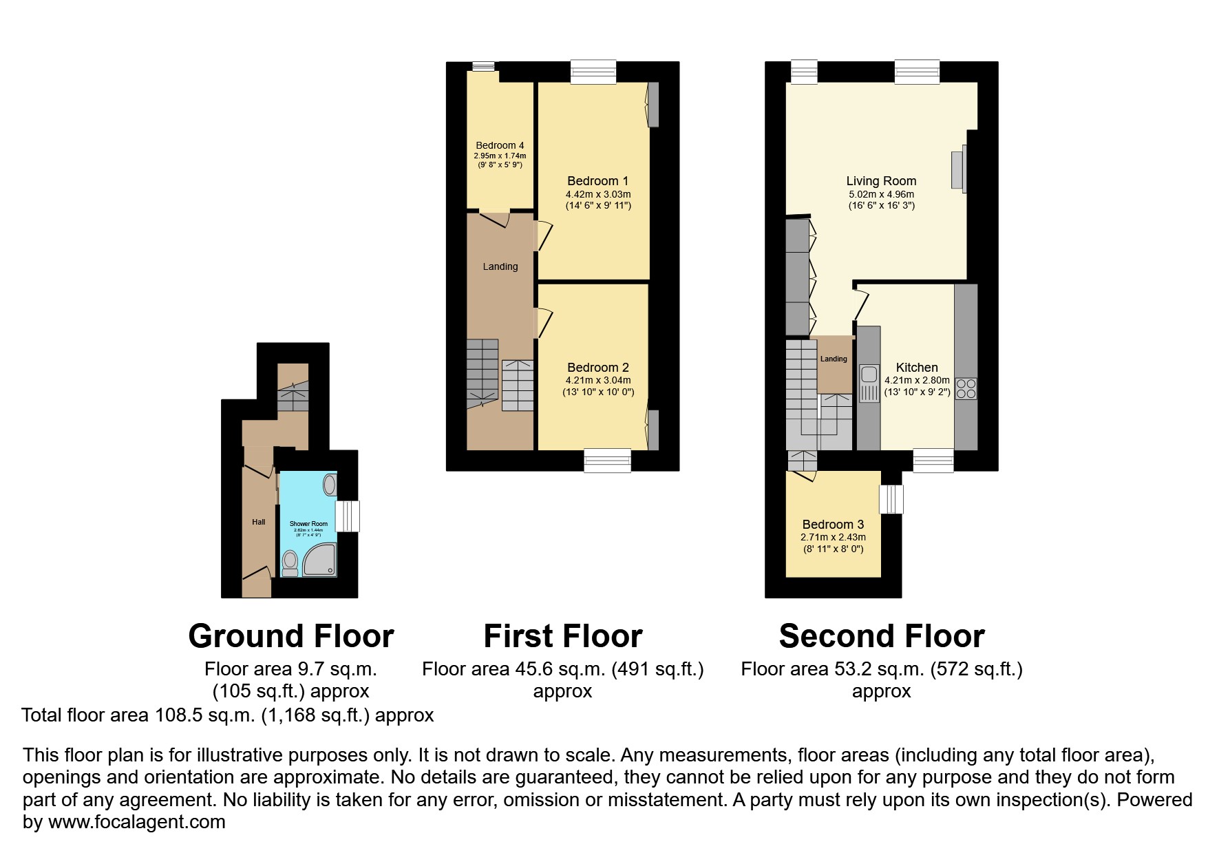 3a Top Maisonette, Mount Pleasant Road, Dolgellau floorplan