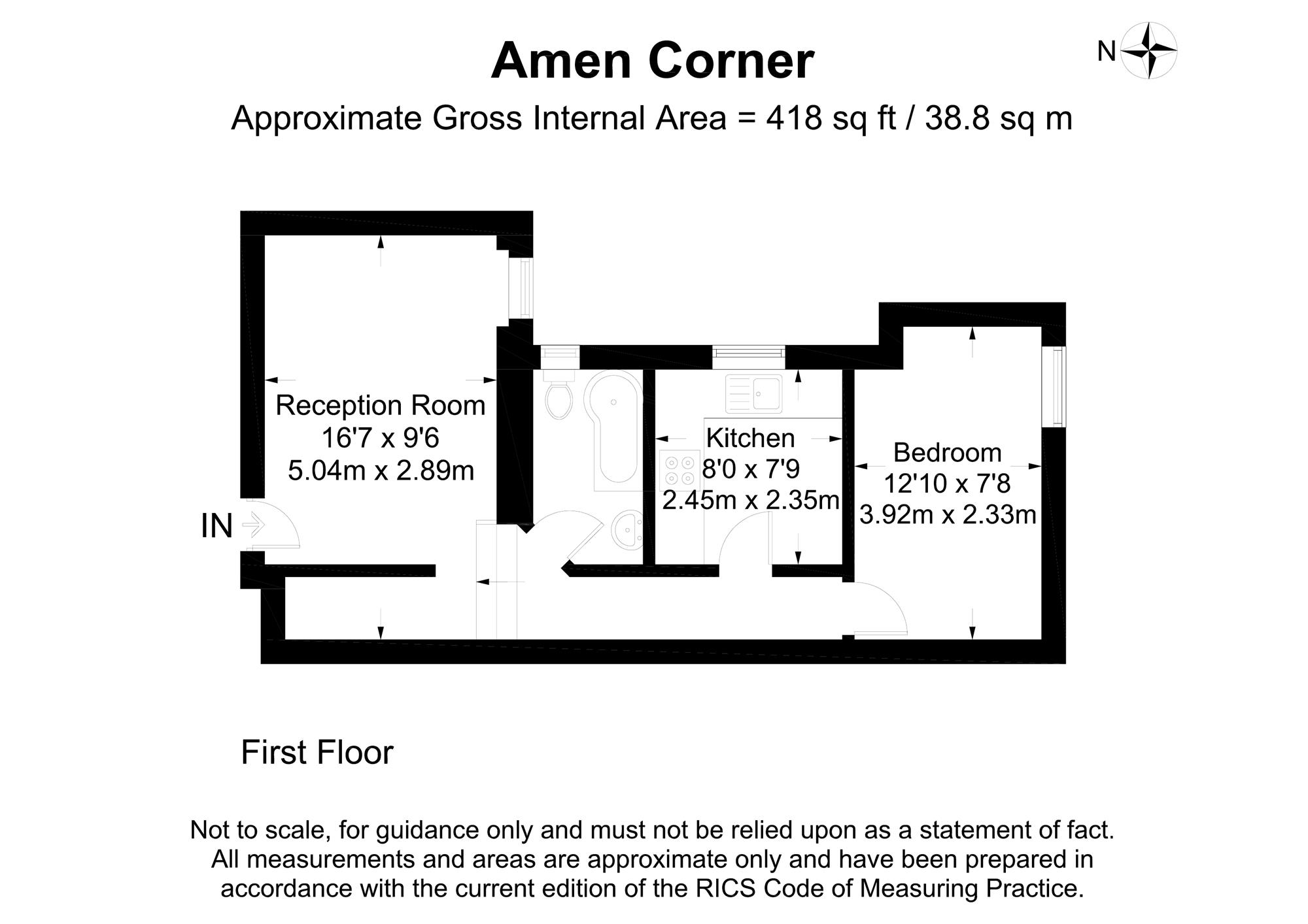 1 Bedrooms Flat to rent in Amen Corner, London SW17
