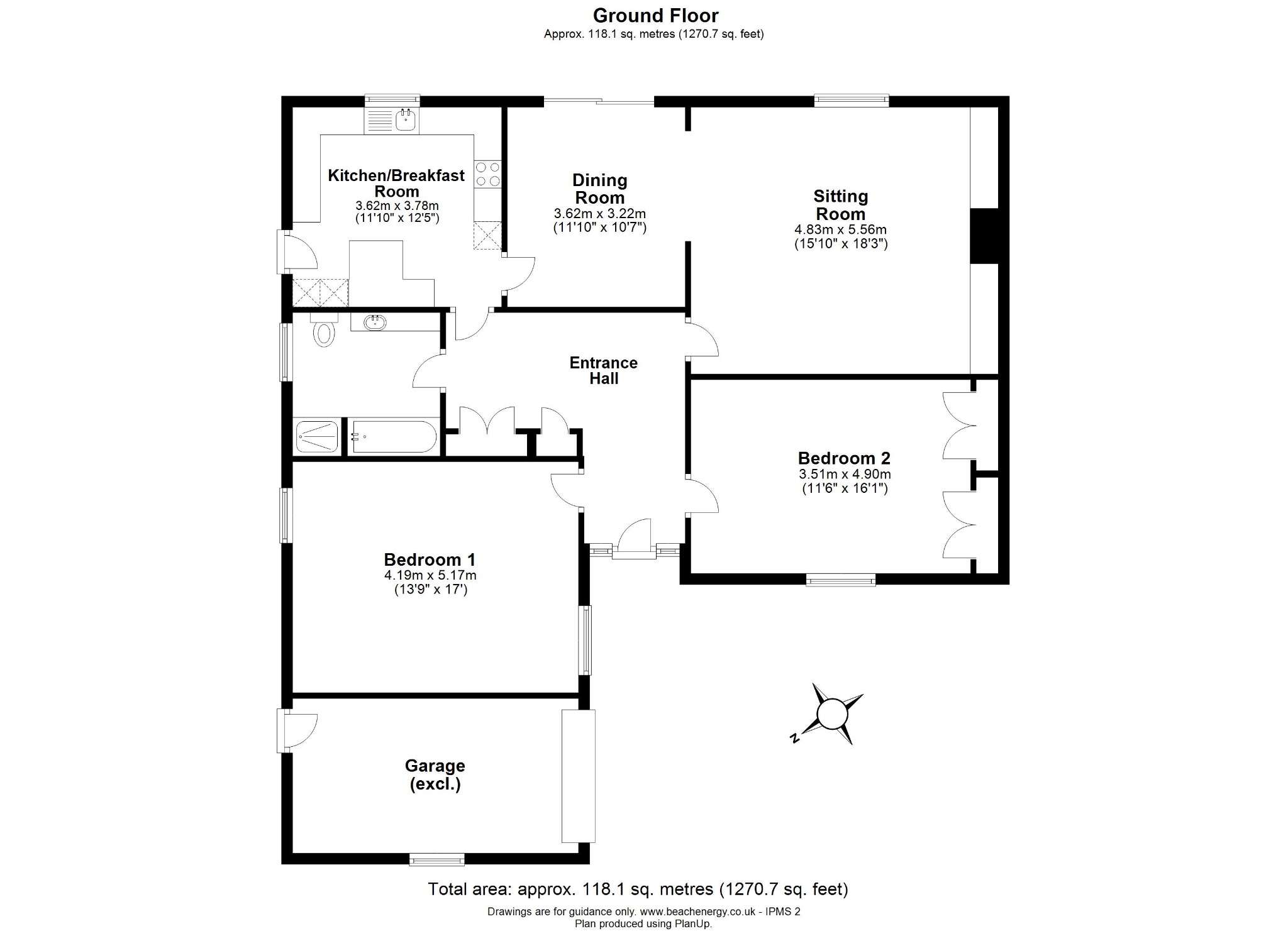 Histon Road, Cottenham, Cambridge CB24, 2 bedroom detached bungalow for
