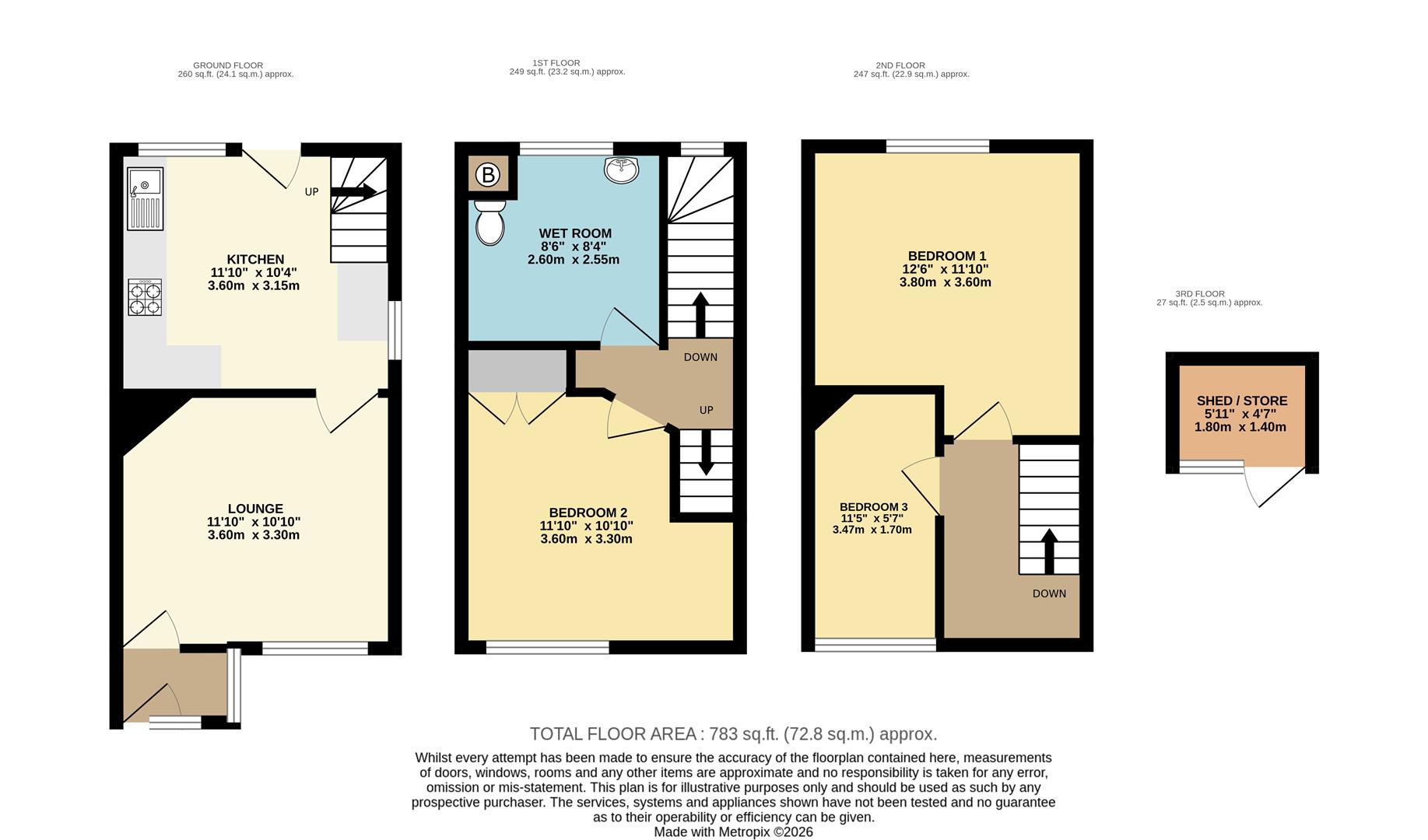 Sea-Ting, 7 Church Street, Brixham floorplan